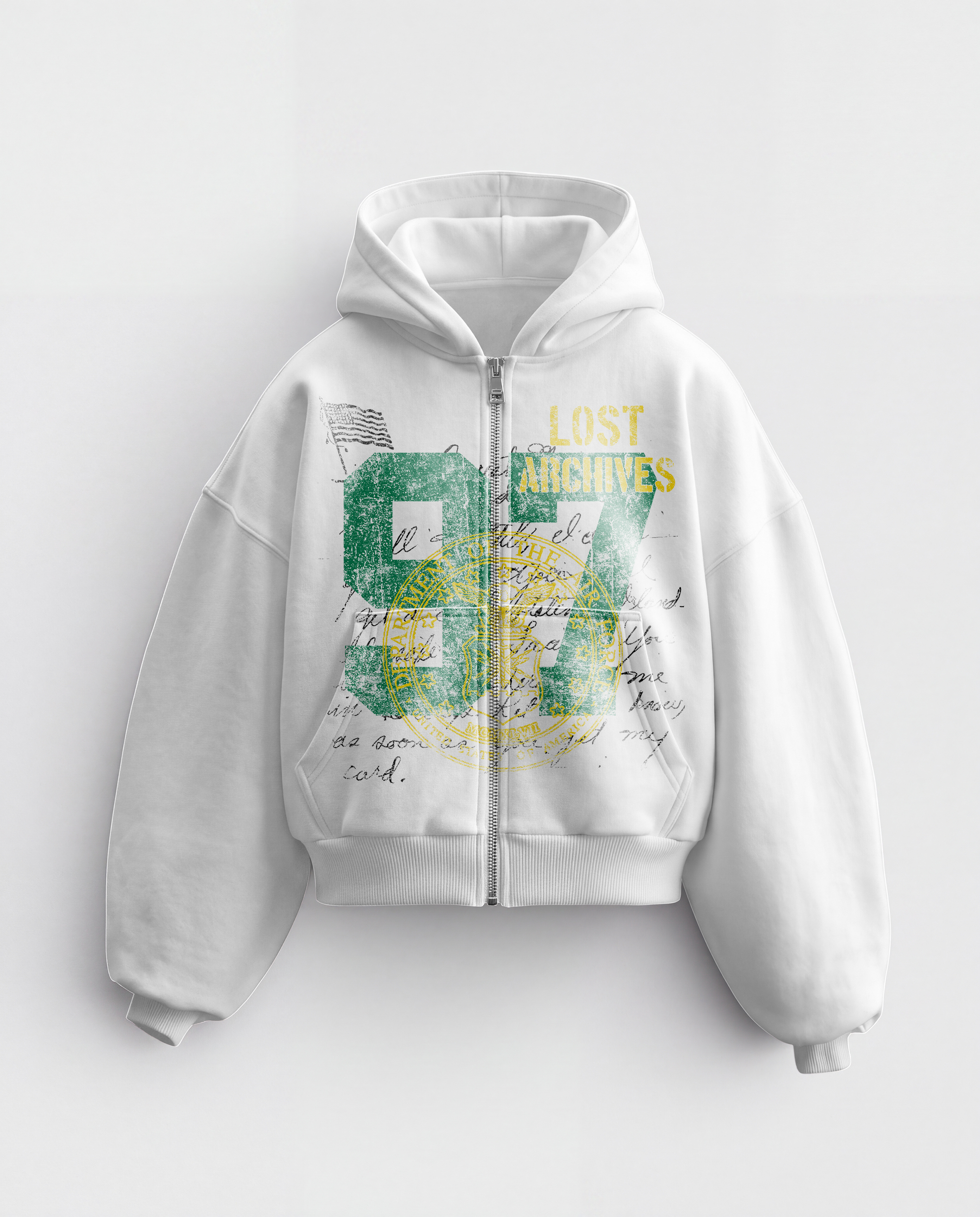 '97' HEAVYWEIGHT BOXY ZIPUP HOODIE