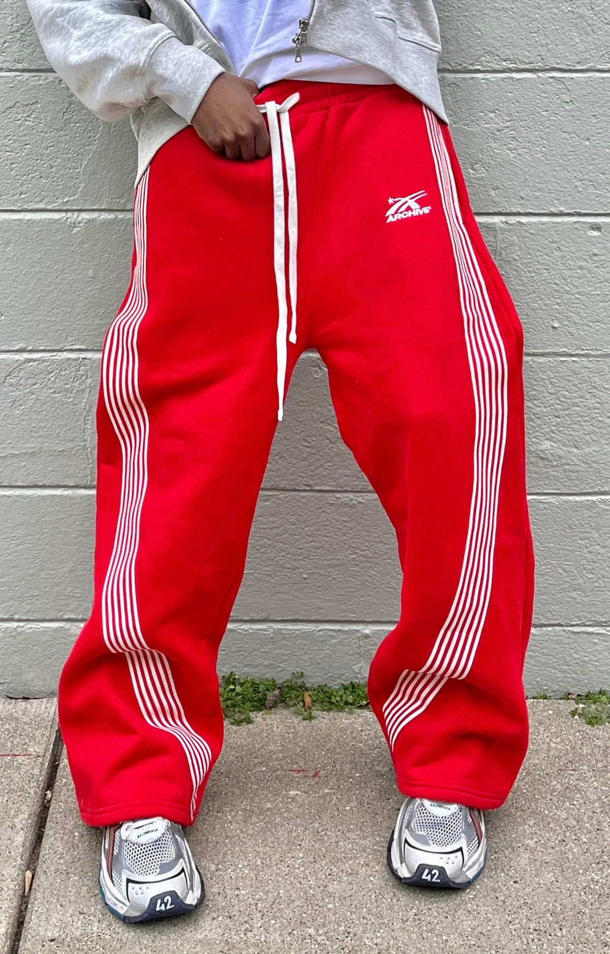 ARCHIVE ESSENTIAL WIDELEG SWEATPANTS RED