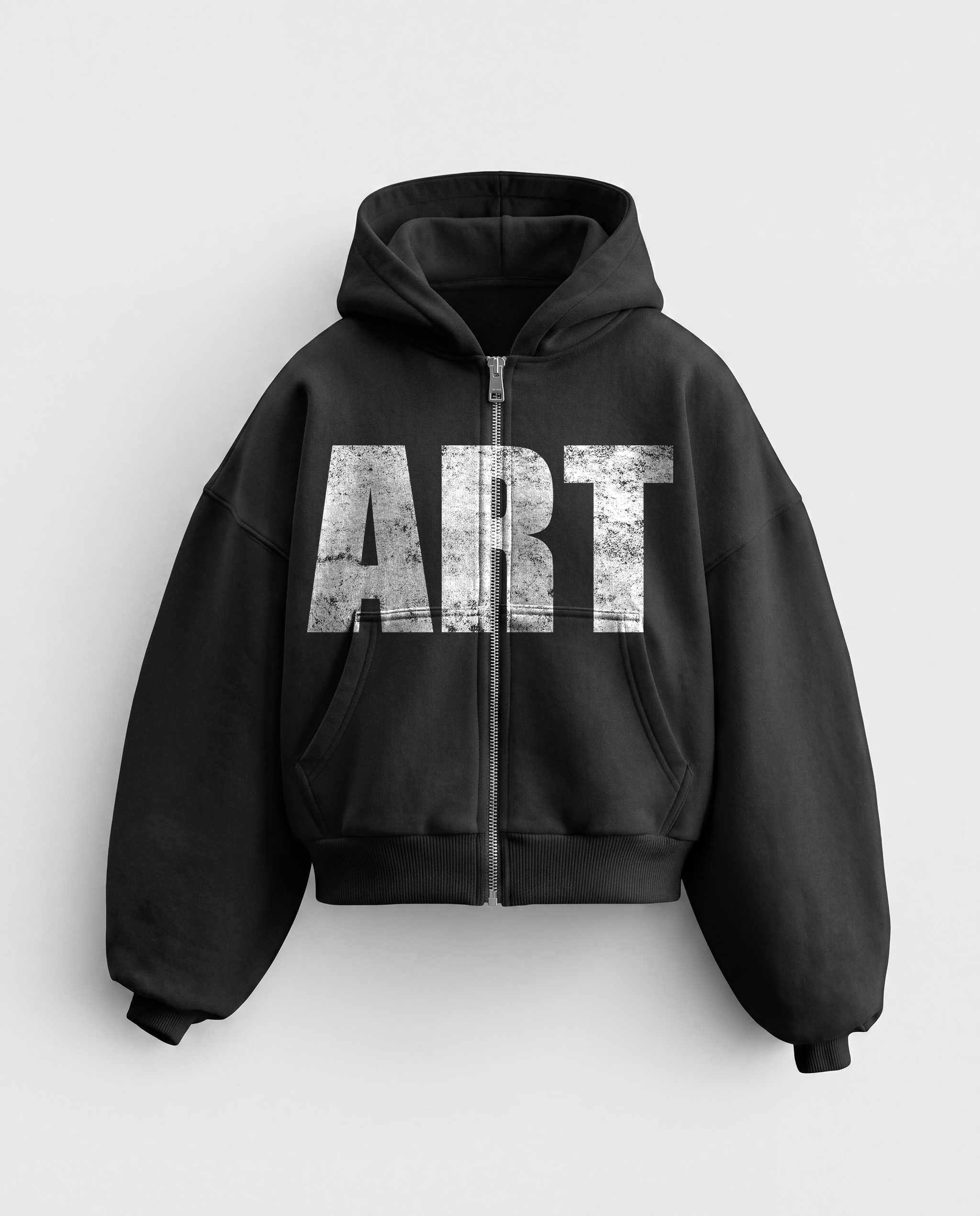 'ART' HEAVYWEIGHT BOXY ZIPUP HOODIE