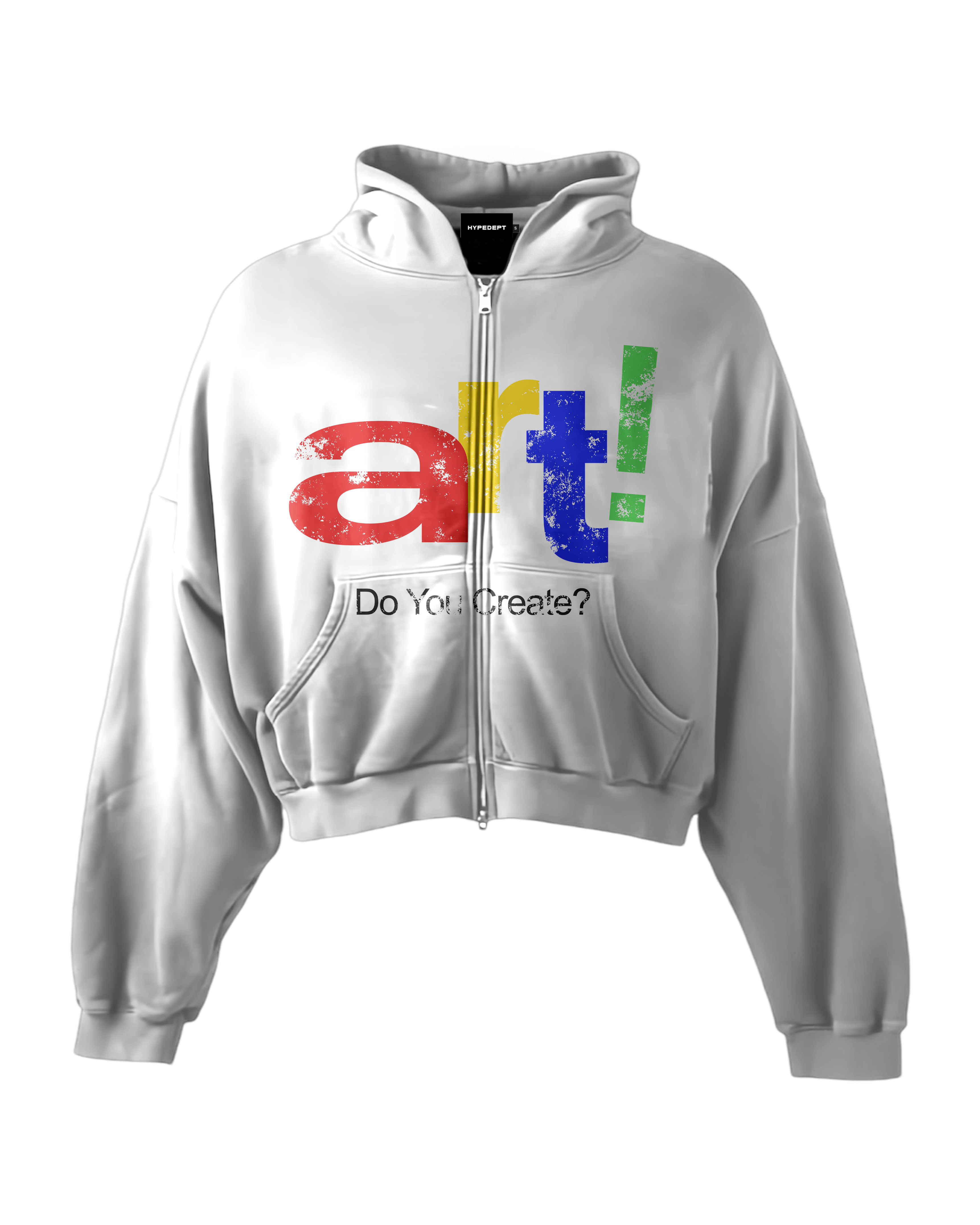 'DO YOU CREATE?' HEAVYWEIGHT BOXY ZIPUP HOODIE