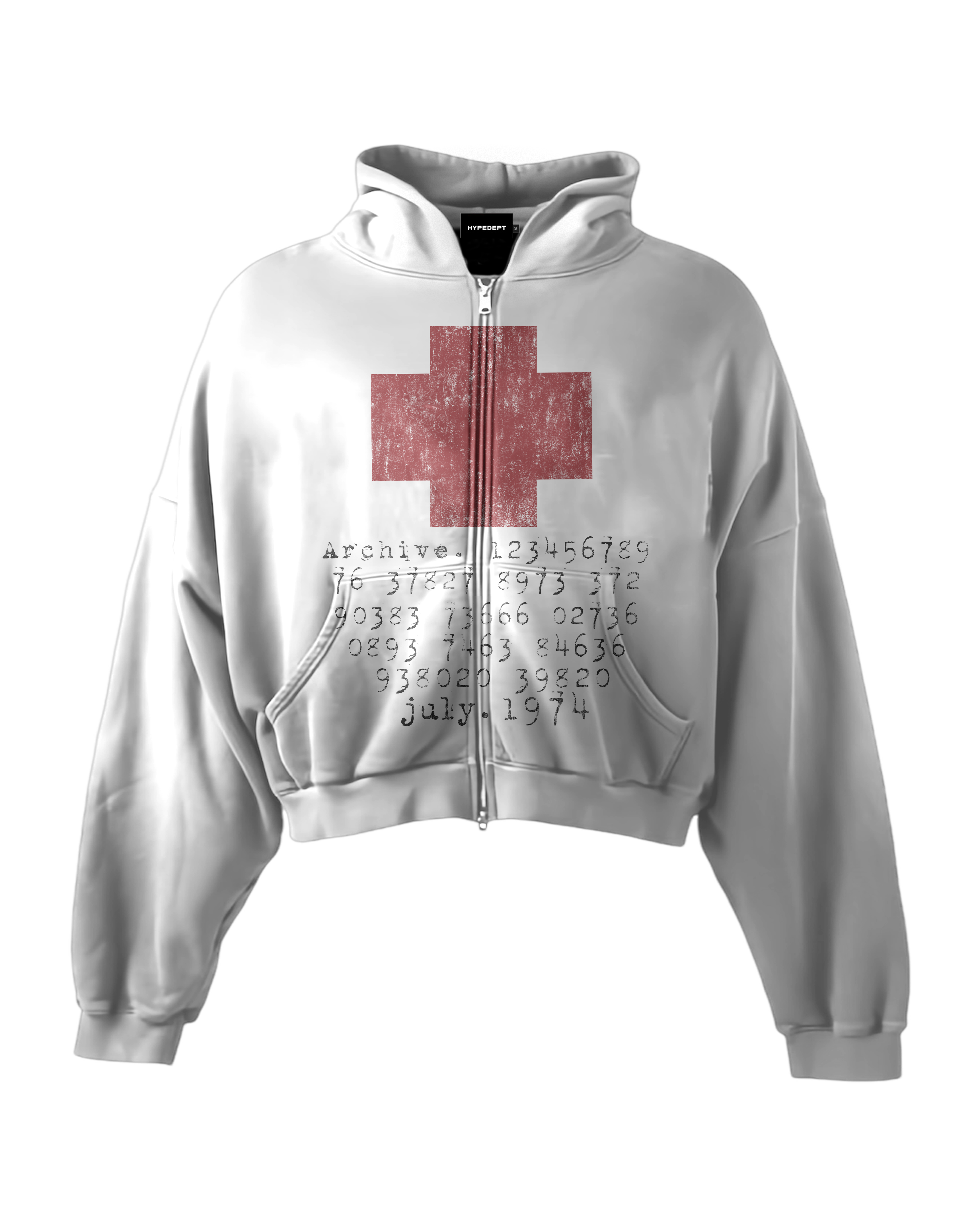 'JULY1974' HEAVYWEIGHT BOXY ZIPUP HOODIE