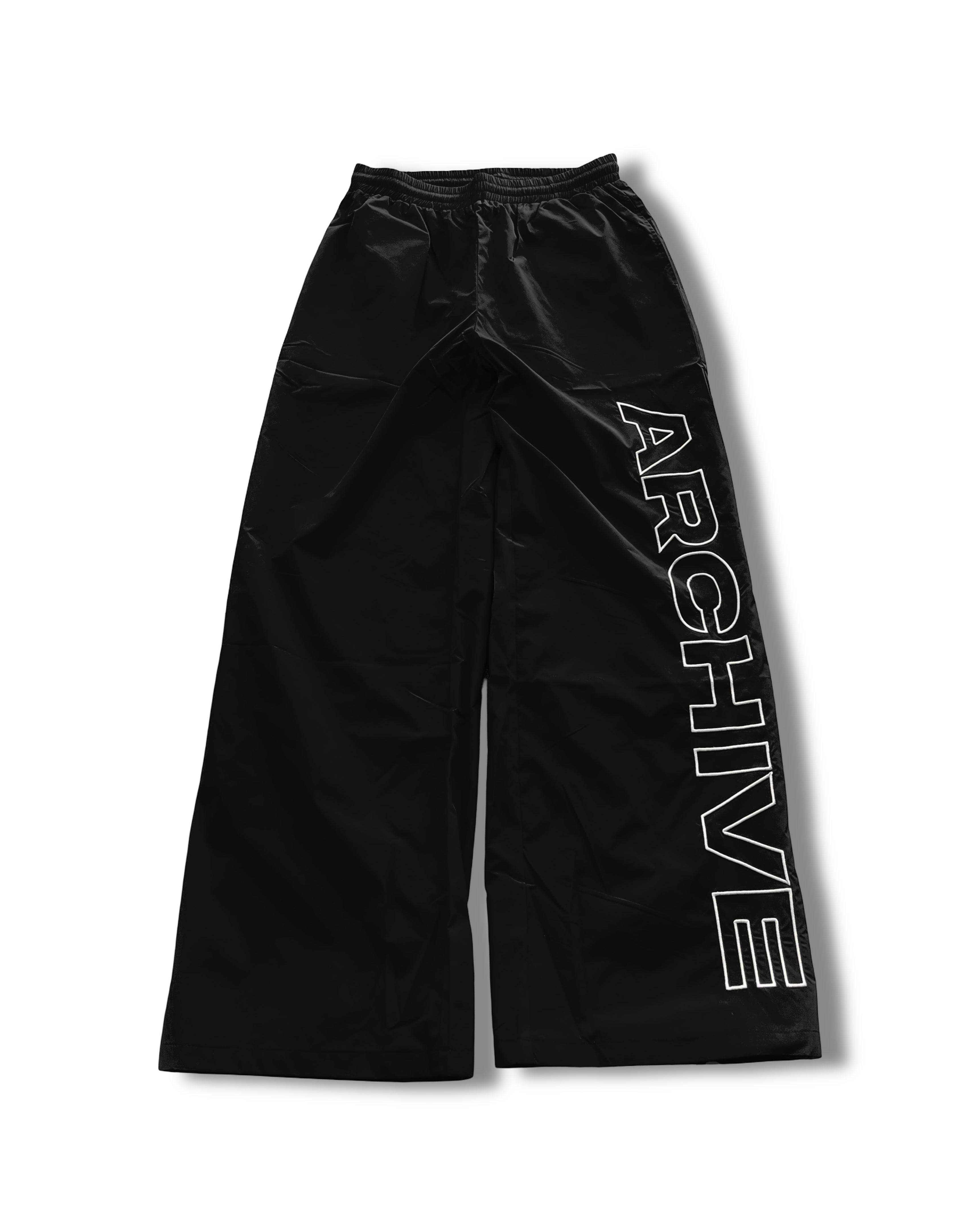 ARCHIVE 'STATEMENT' NYLON PANTS - BLACK