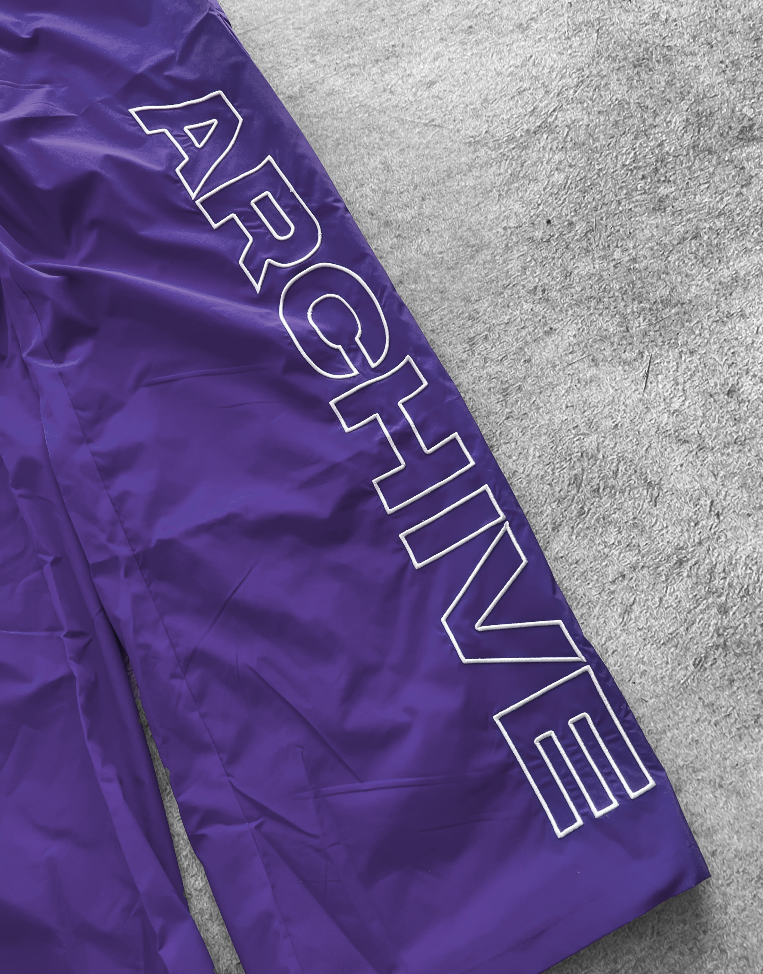 ARCHIVE 'STATEMENT' NYLON PANTS - PURPLE