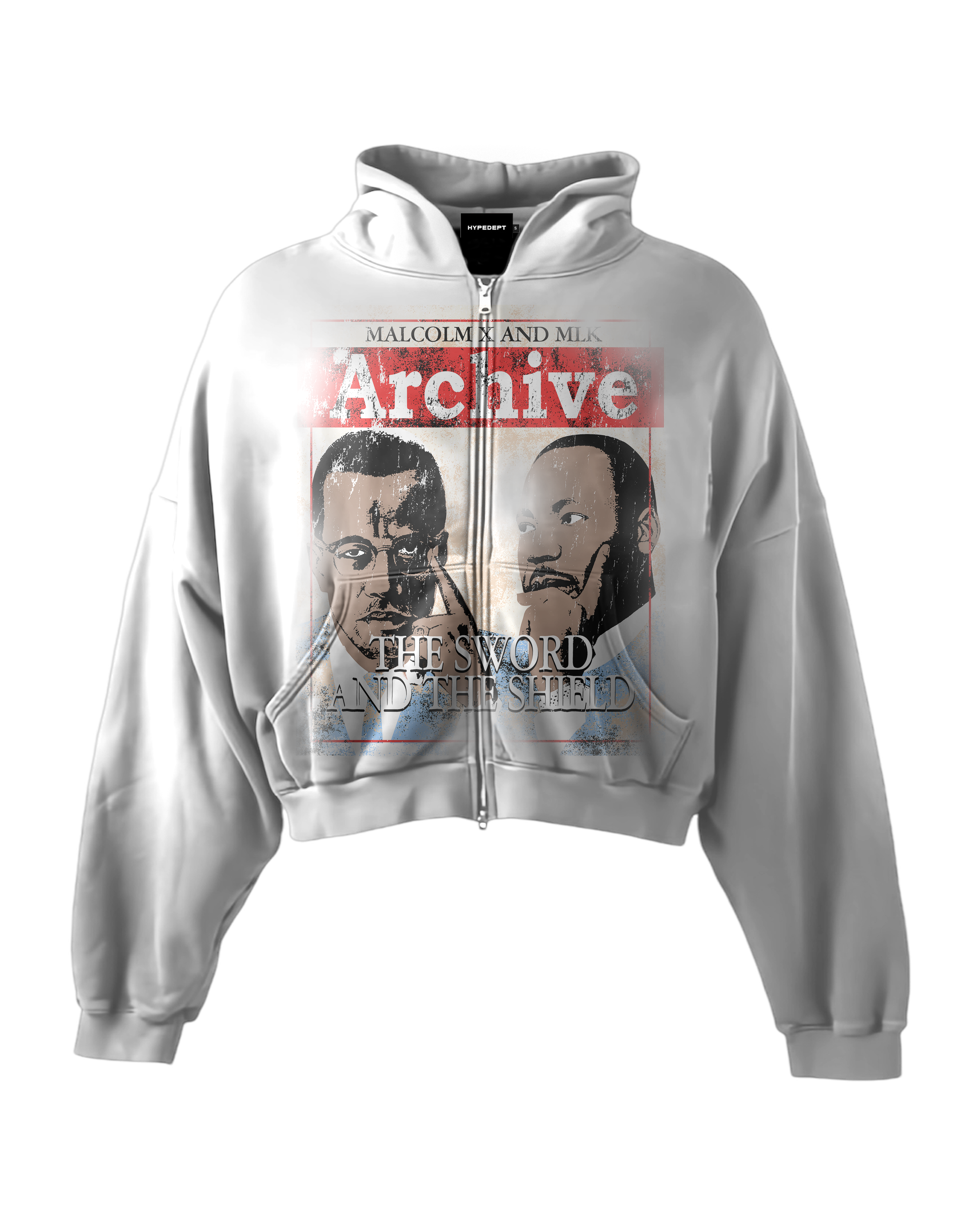 'SWORD & SHIELD' HEAVYWEIGHT BOXY ZIPUP HOODIE