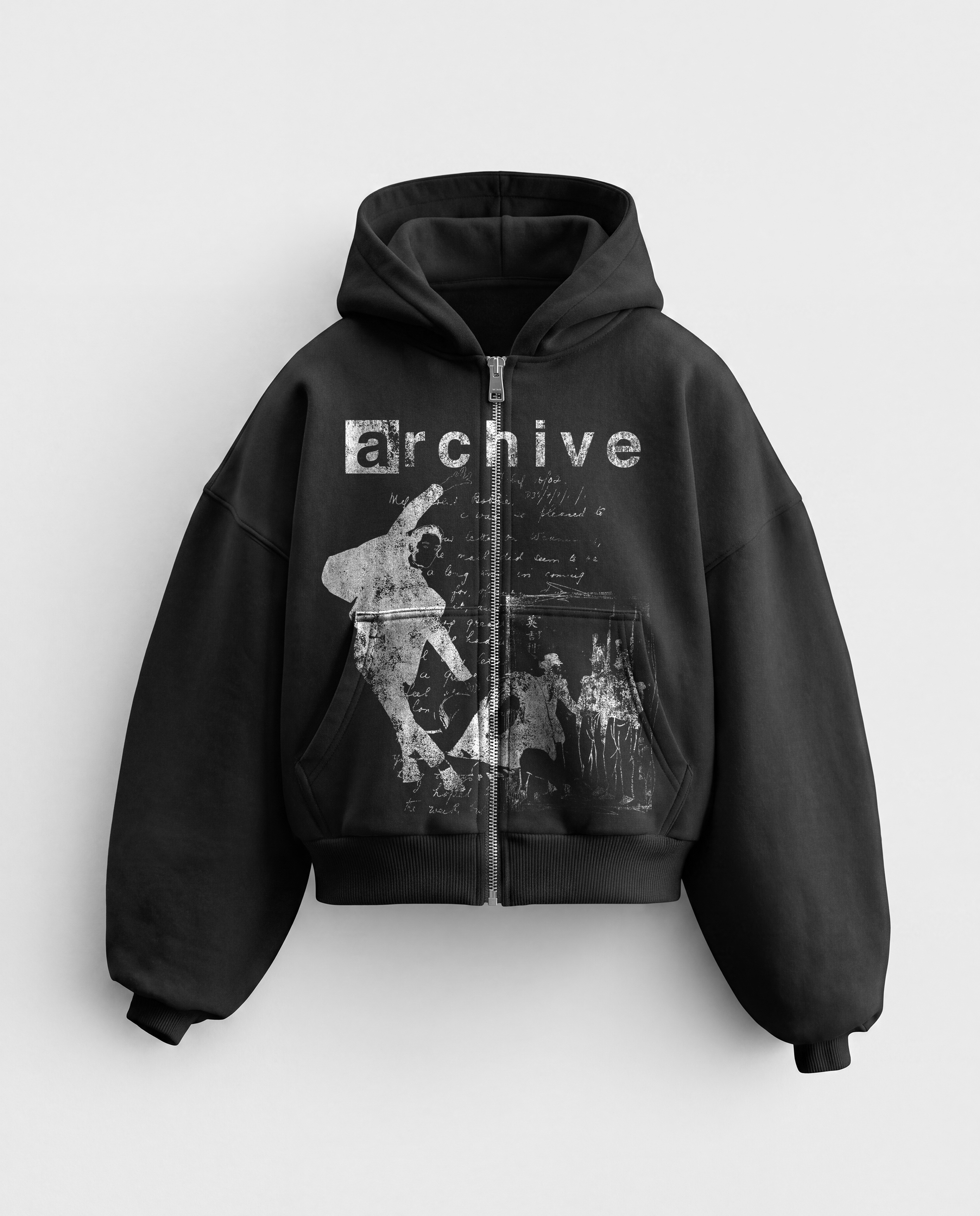 'REVENANT' HEAVYWEIGHT BOXY ZIPUP HOODIE