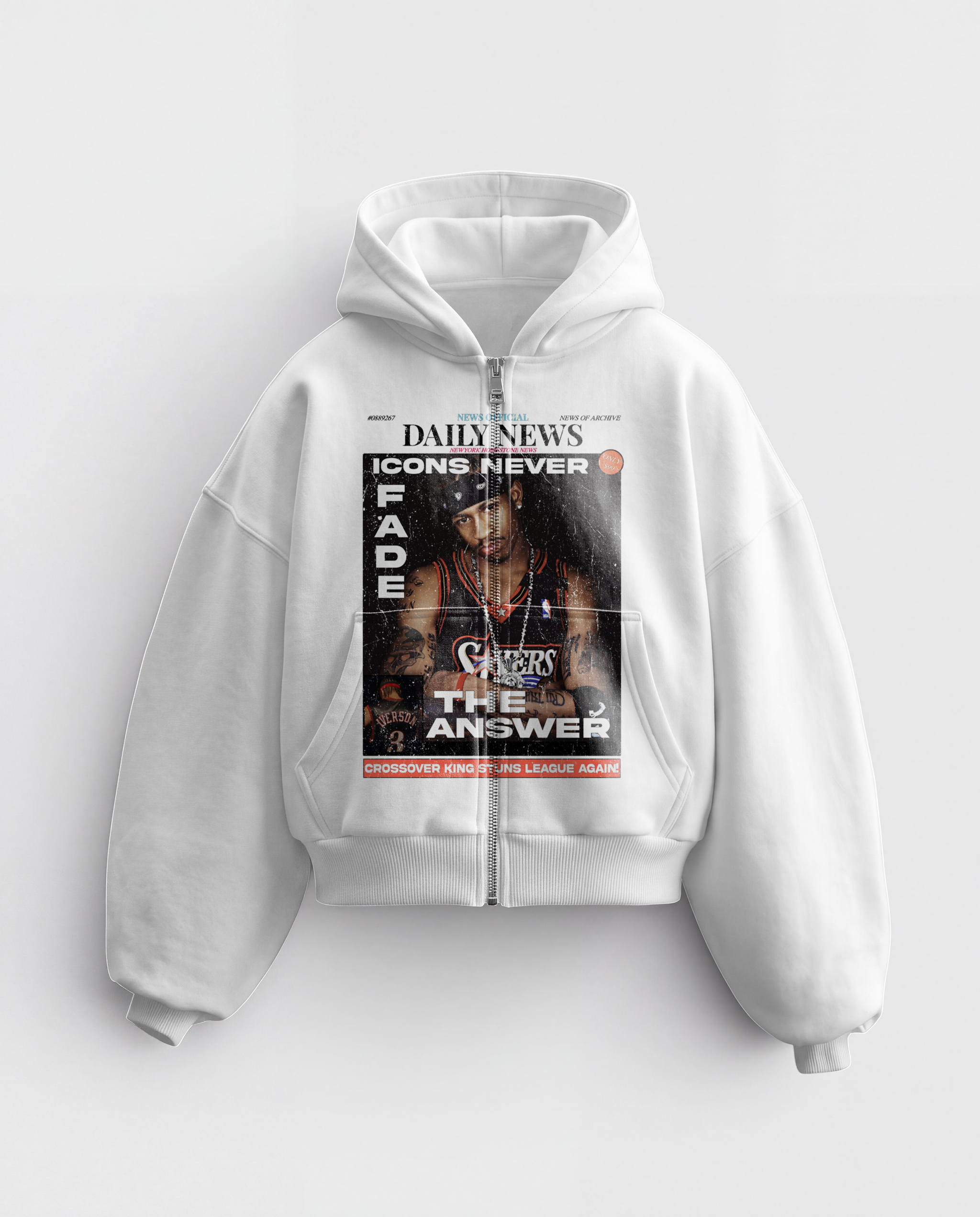 'THE ANSWER II' HEAVYWEIGHT BOXY ZIPUP HOODIE
