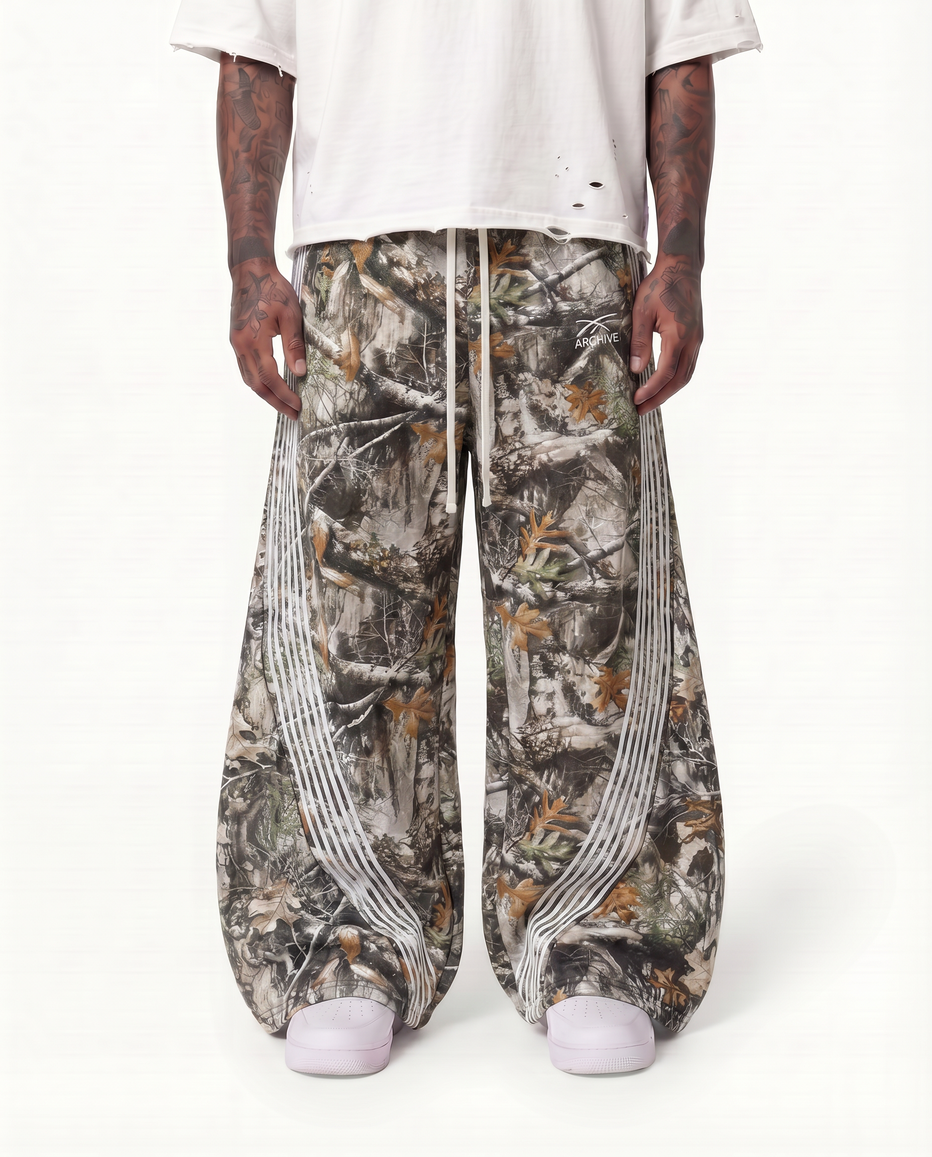 パンツ MIDAS archive camo coating flare pants ARCHIVE CAMO WIDELEG SWEATPANTS