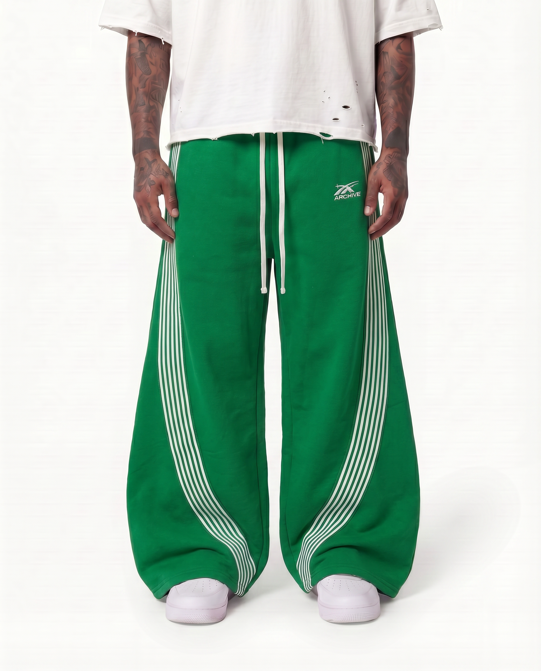 ARCHIVE ESSENTIAL WIDELEG SWEATPANTS GREEN