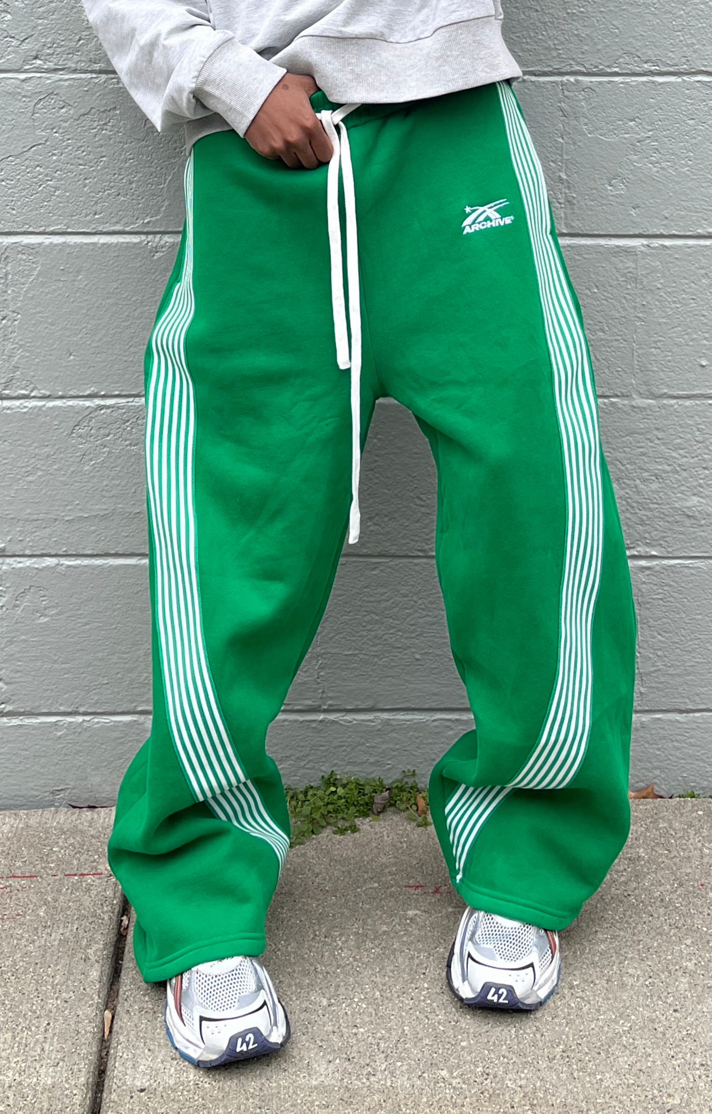 ARCHIVE ESSENTIAL WIDELEG SWEATPANTS GREEN