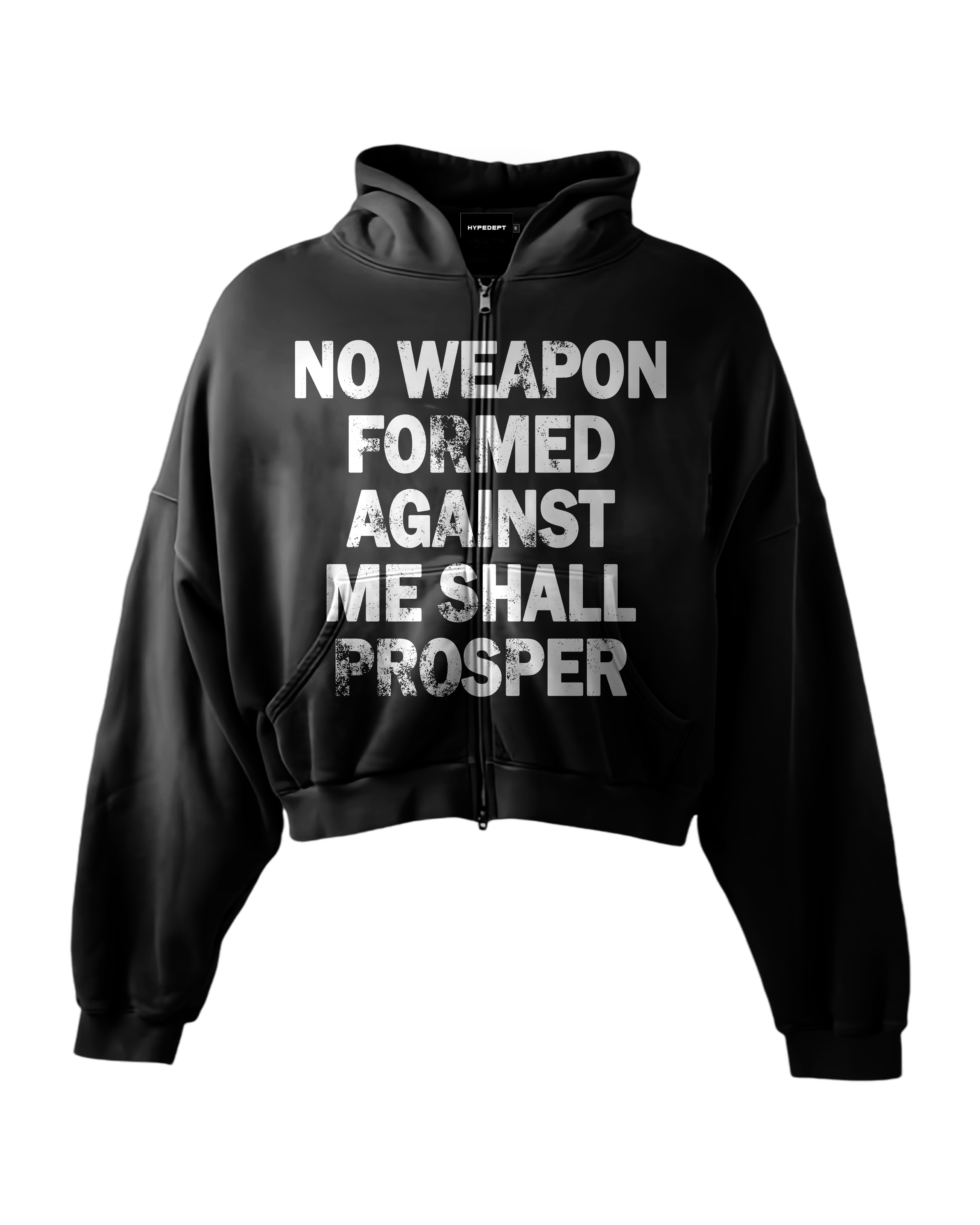 'NO WEAPON FORMED' HEAVYWEIGHT BOXY ZIPUP HOODIE