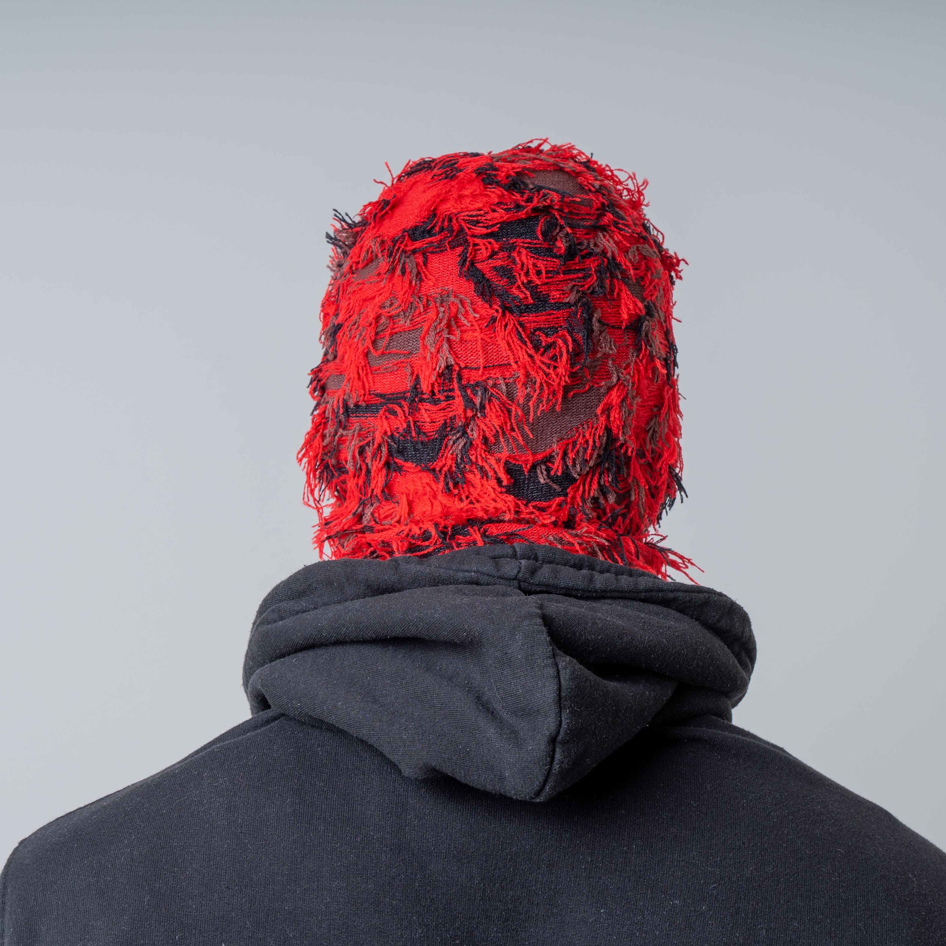 RED DISTRESSTED BALACLAVA