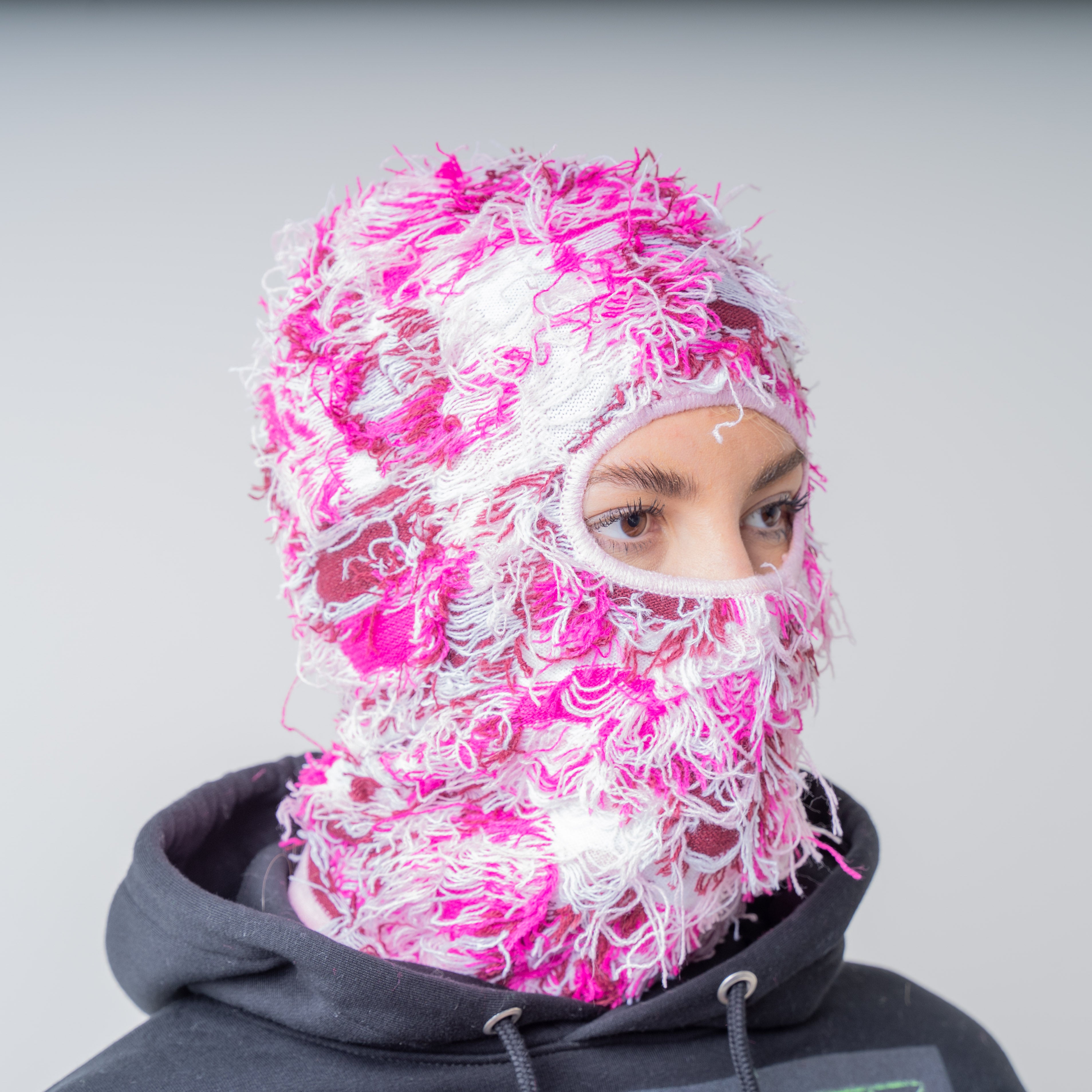 PINK DISTRESSTED BALACLAVA