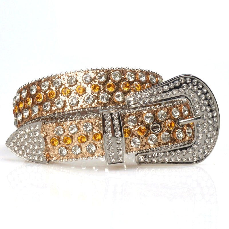 RHINESTONE BELT GOLD