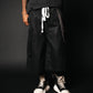 WAXED DENIM LONG CARGO SHORTS