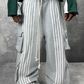 ARCHIVE CARGO STRIPE SWEATPANTS - GRAY