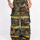 'ART ON DISPLAY' CAMO CARGO PANTS