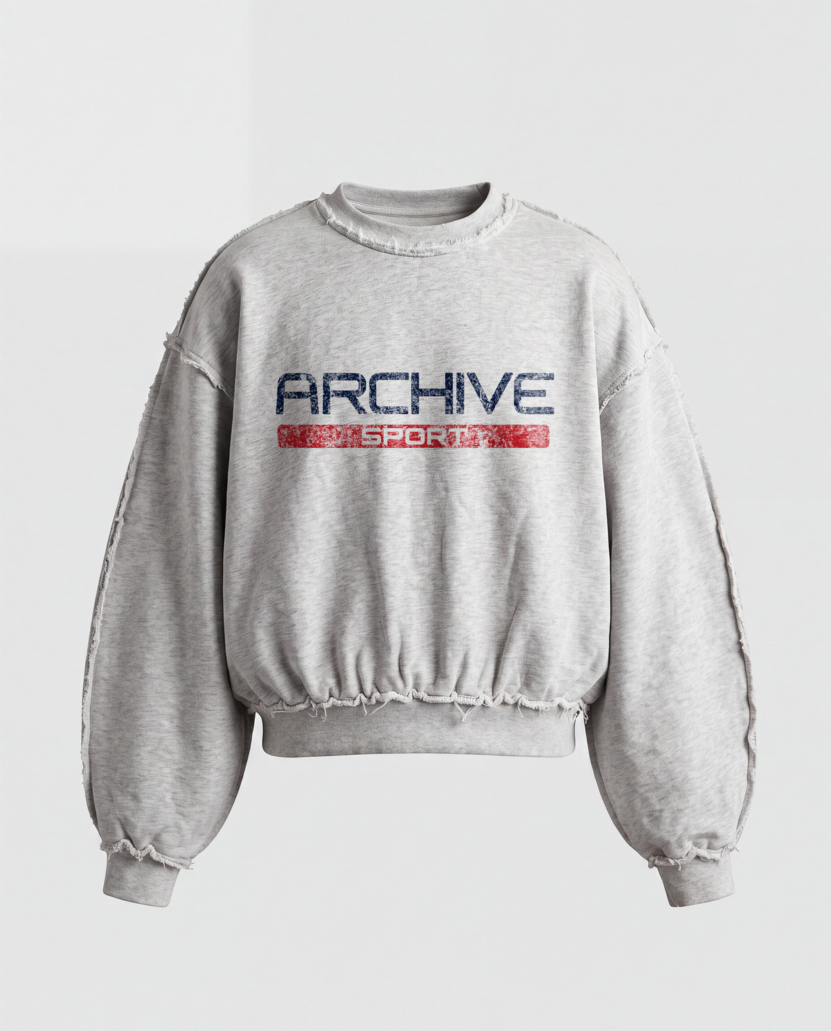 'ARCHIVE SPORT' DISTRESSTED CREWNECK SWEATSHIRT