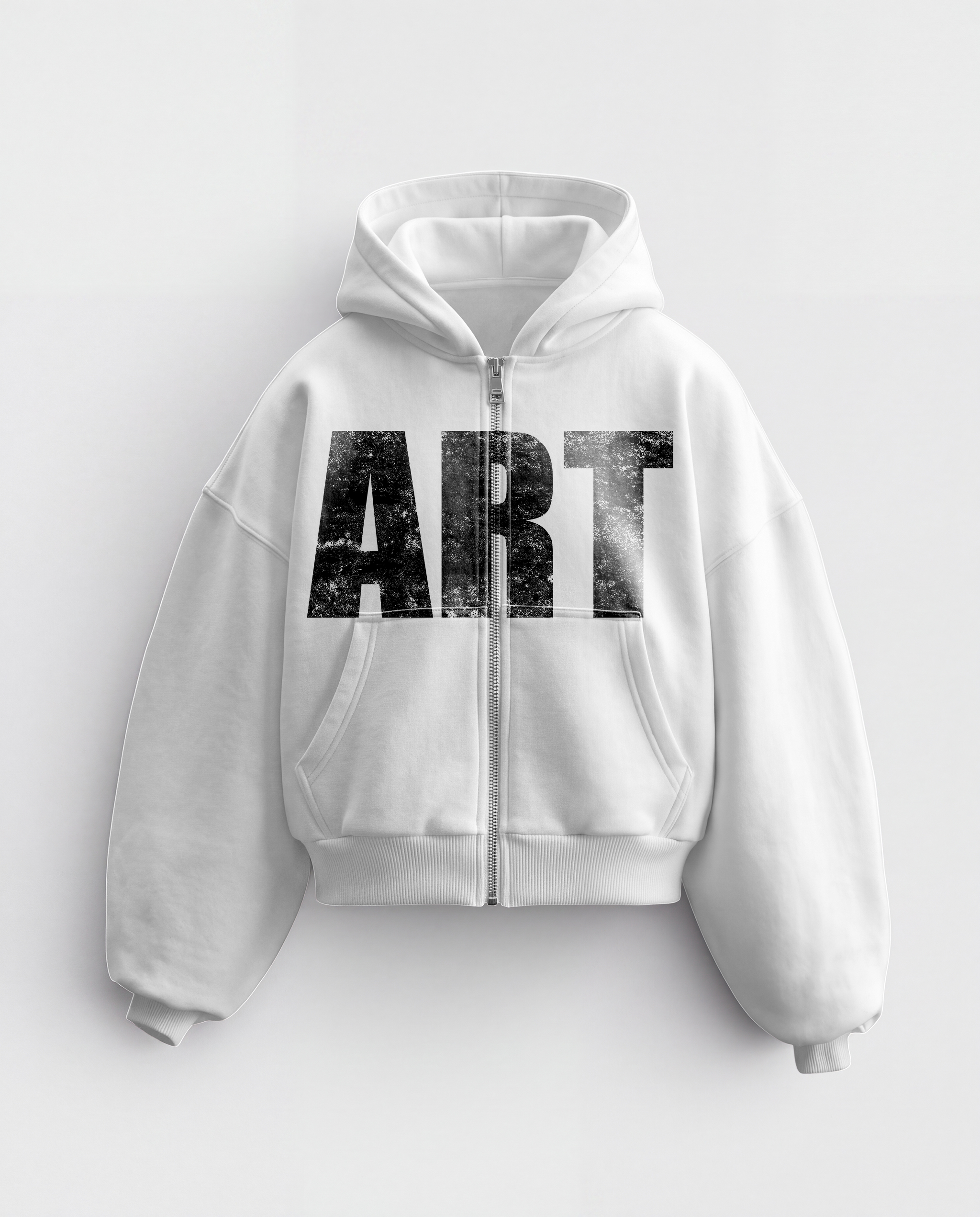 'ART' HEAVYWEIGHT BOXY ZIPUP HOODIE