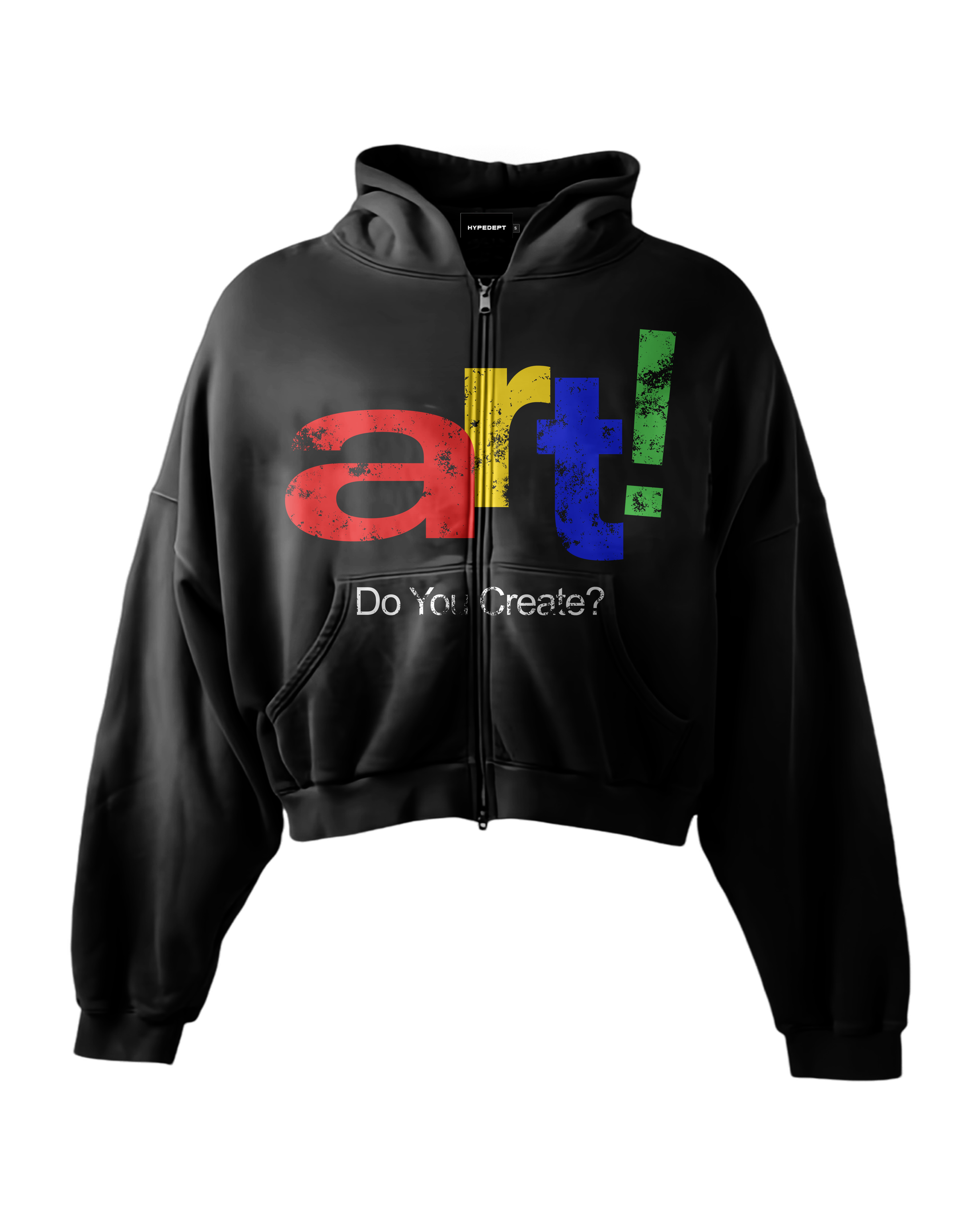 'DO YOU CREATE?' HEAVYWEIGHT BOXY ZIPUP HOODIE