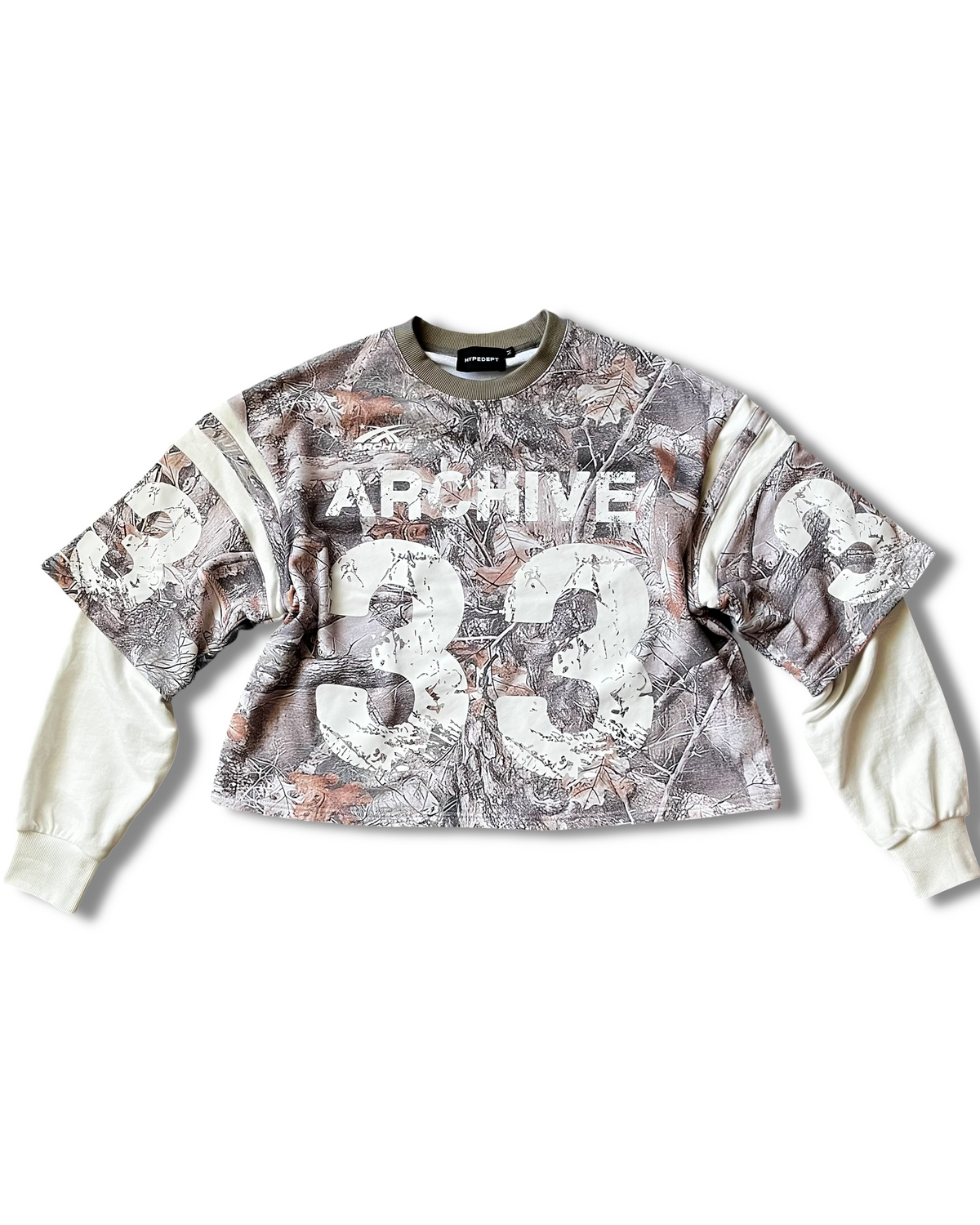 ARCHIVE #33 CAMO DOUBLE SLEEVED SHIRT