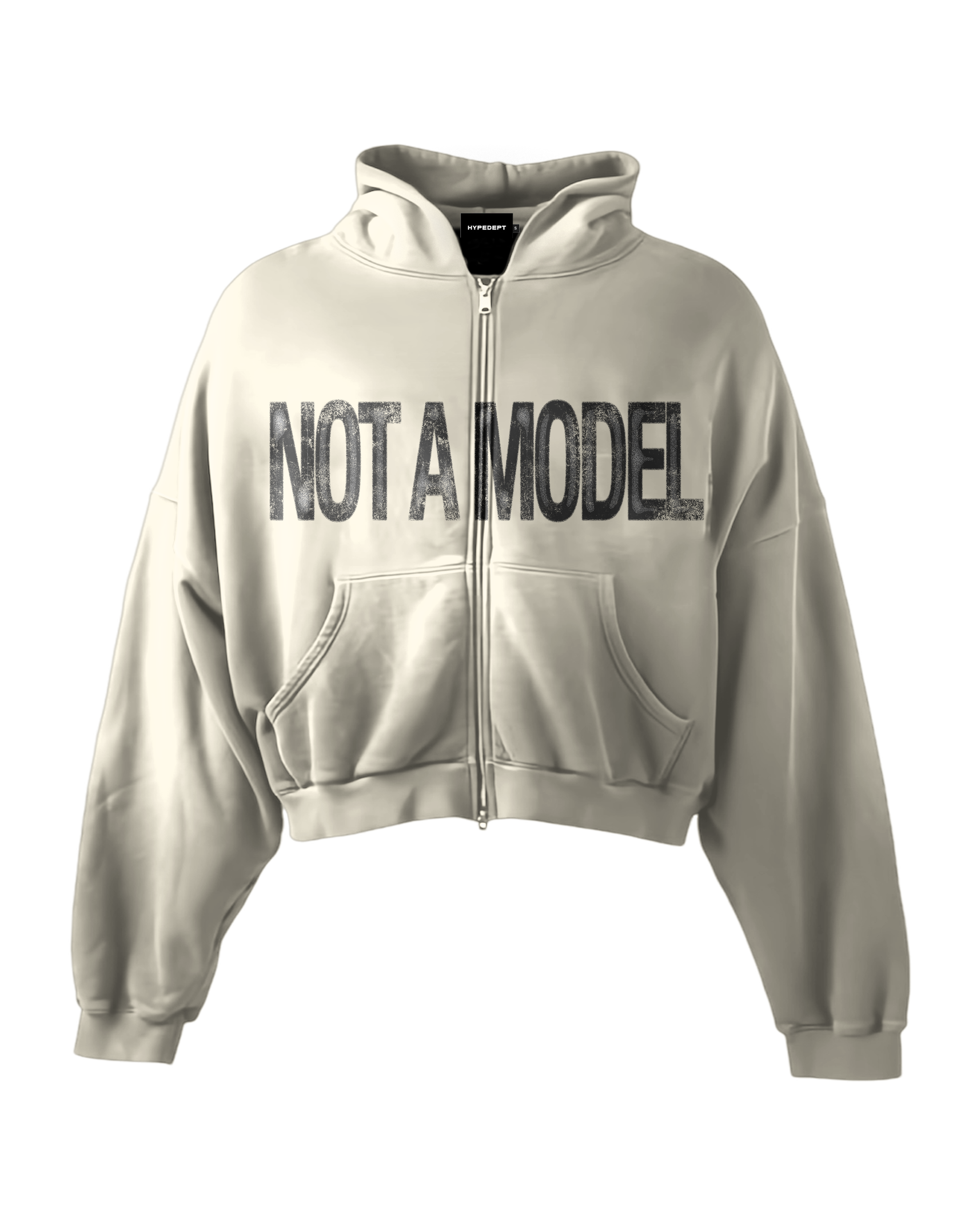 'NOT A MODEL' HEAVYWEIGHT BOXY ZIPUP HOODIE