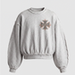 'FLAME II' DISTRESSTED CREWNECK SWEATSHIRT