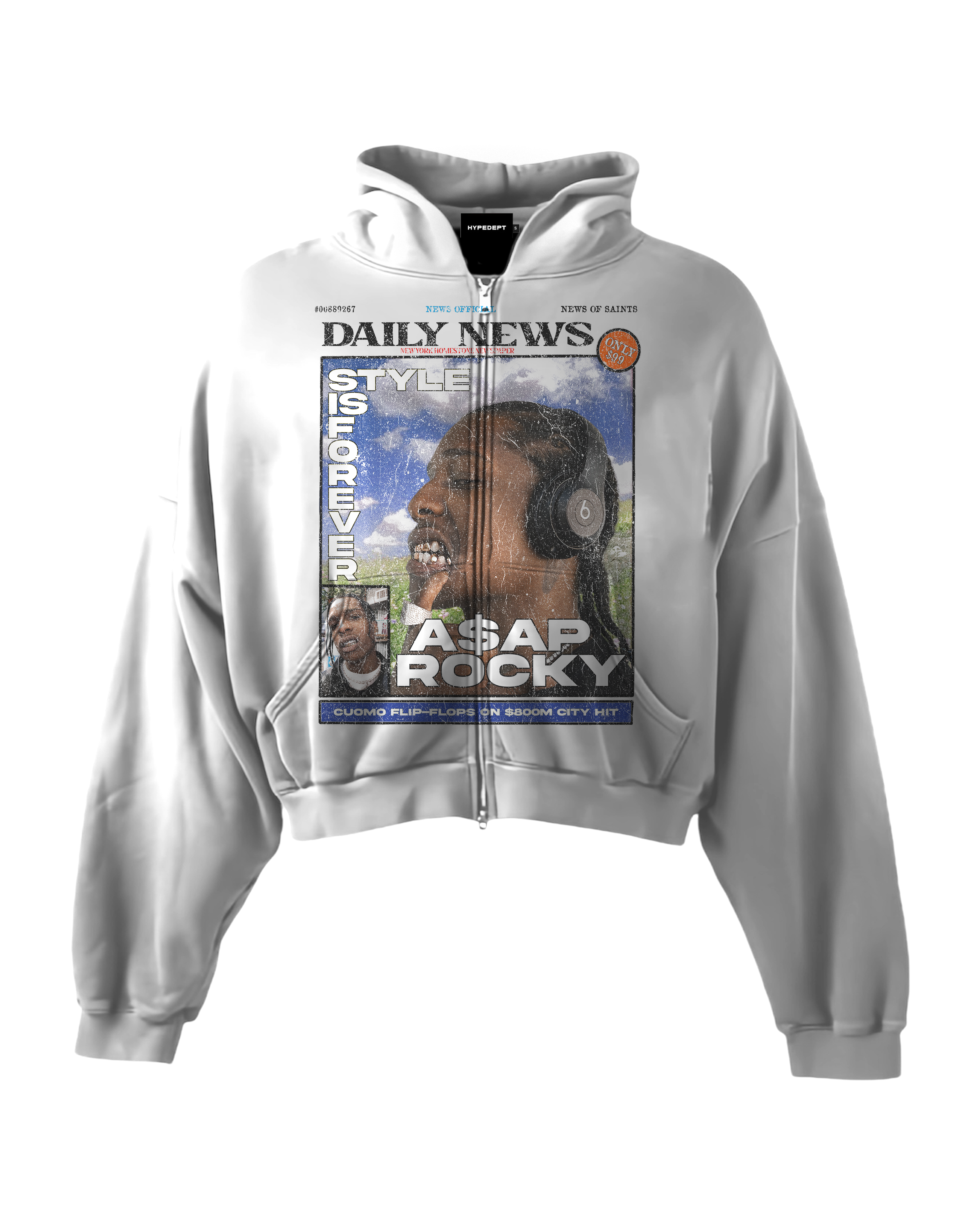 'ROCKY' HEAVYWEIGHT BOXY ZIPUP HOODIE
