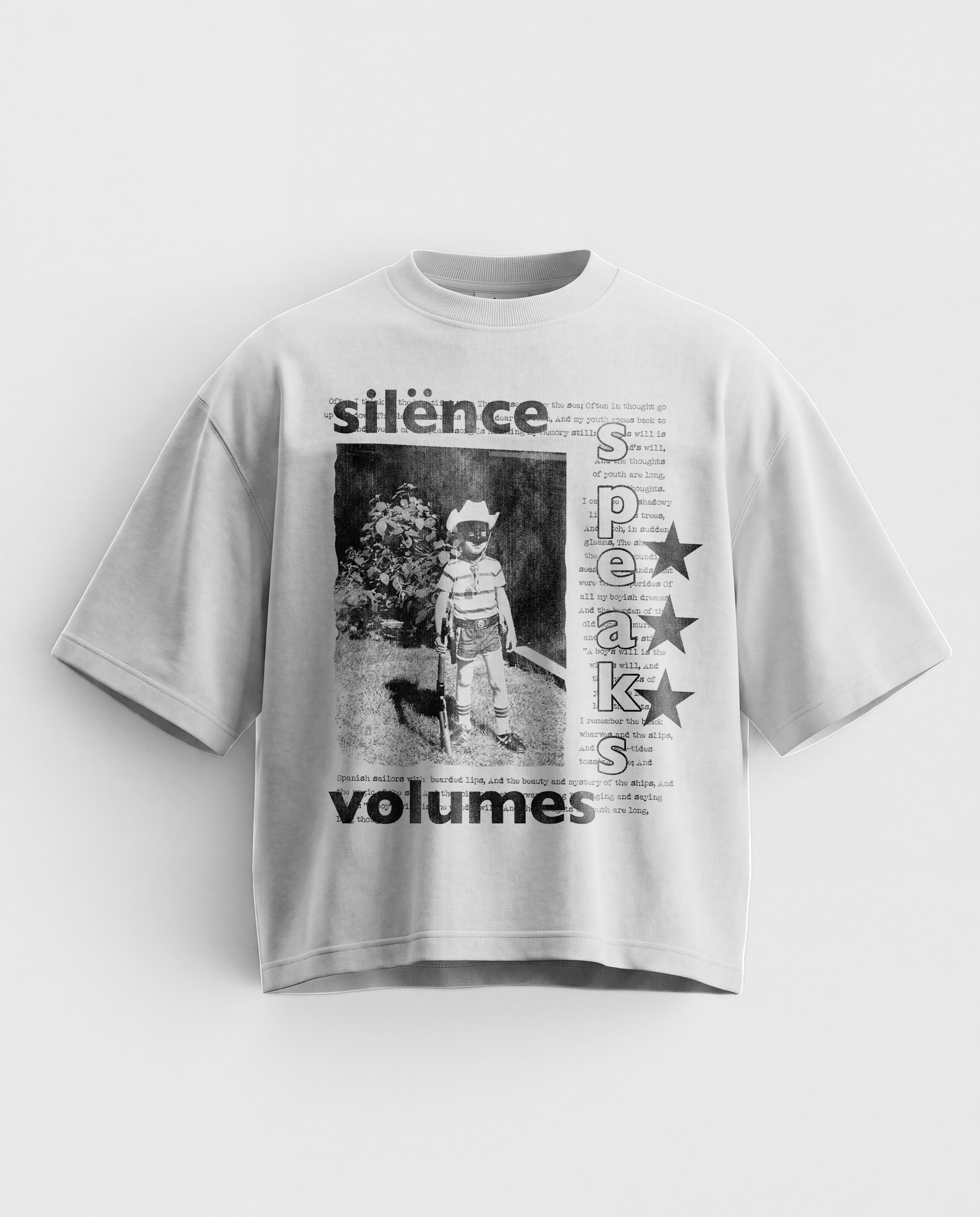 'SILENCE SPEAKS VOLUMES' GRAPHIC TEE