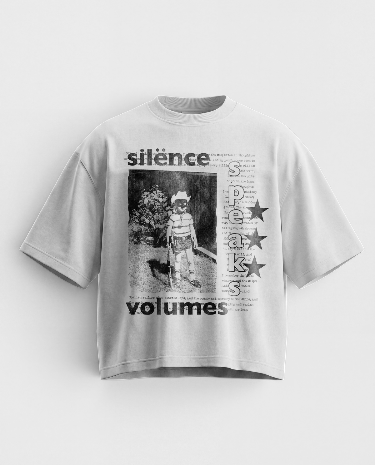 'SILENCE SPEAKS VOLUMES' GRAPHIC TEE