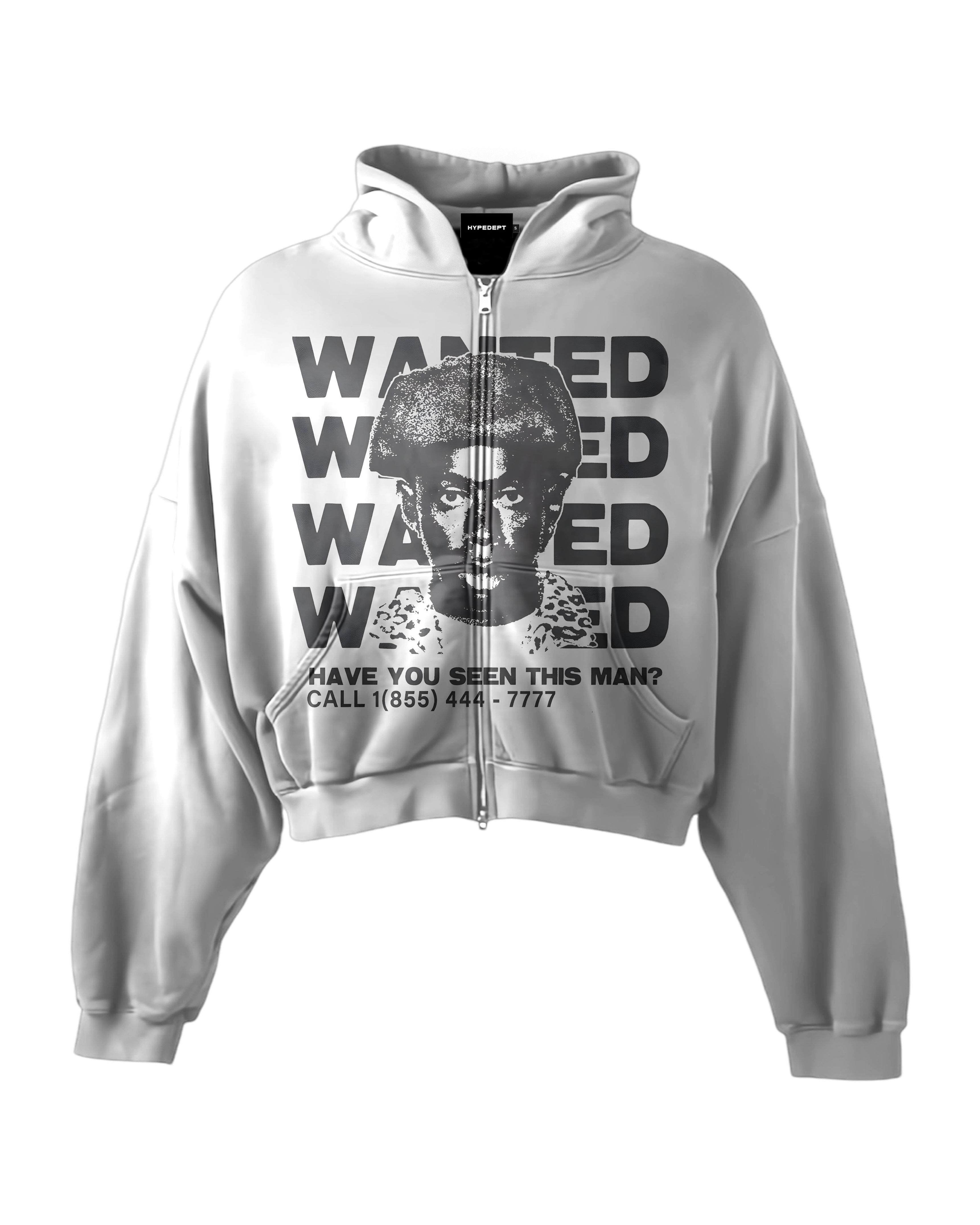 'WANTED' HEAVYWEIGHT BOXY ZIPUP HOODIE