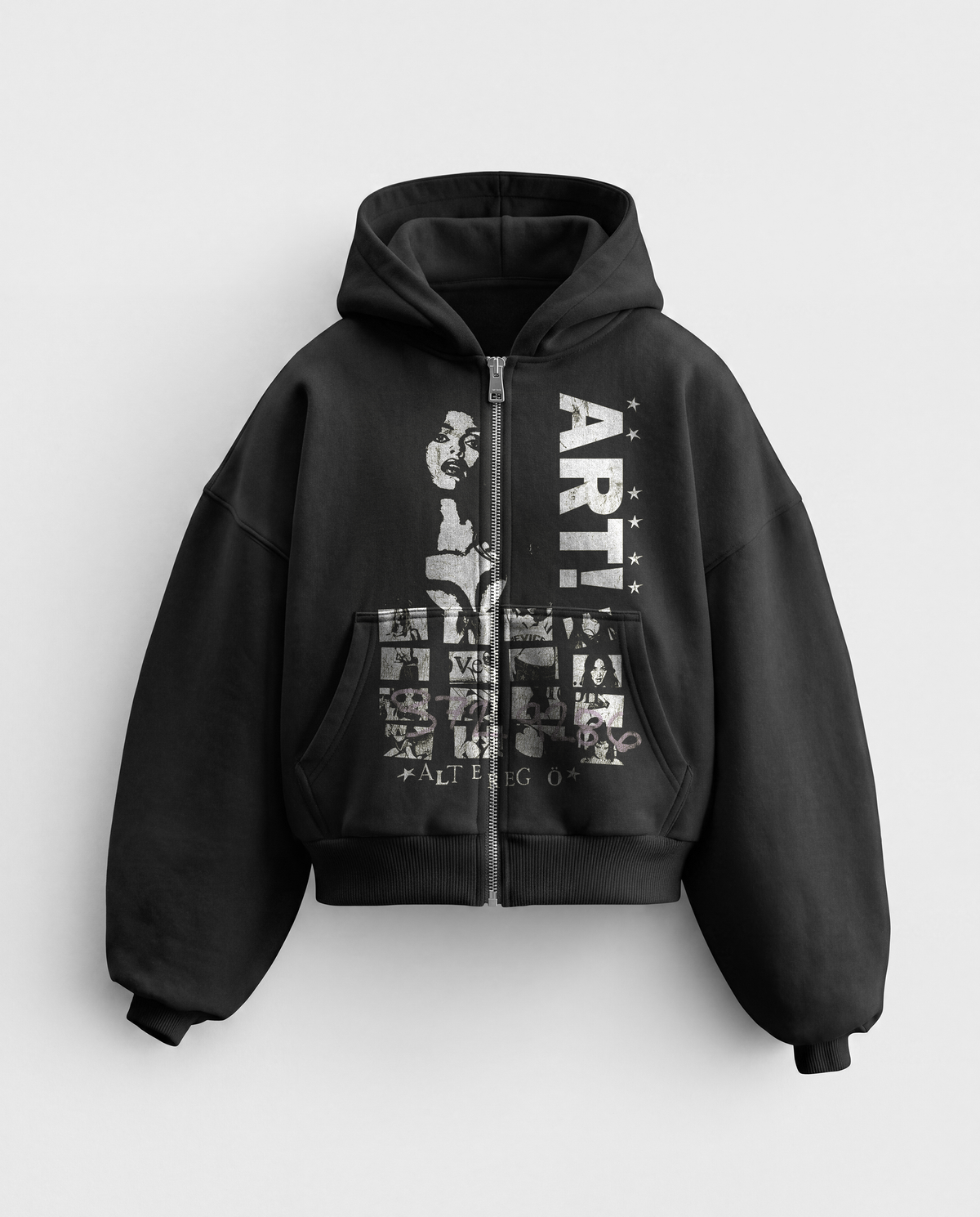 'ART!' HEAVYWEIGHT BOXY ZIPUP HOODIE