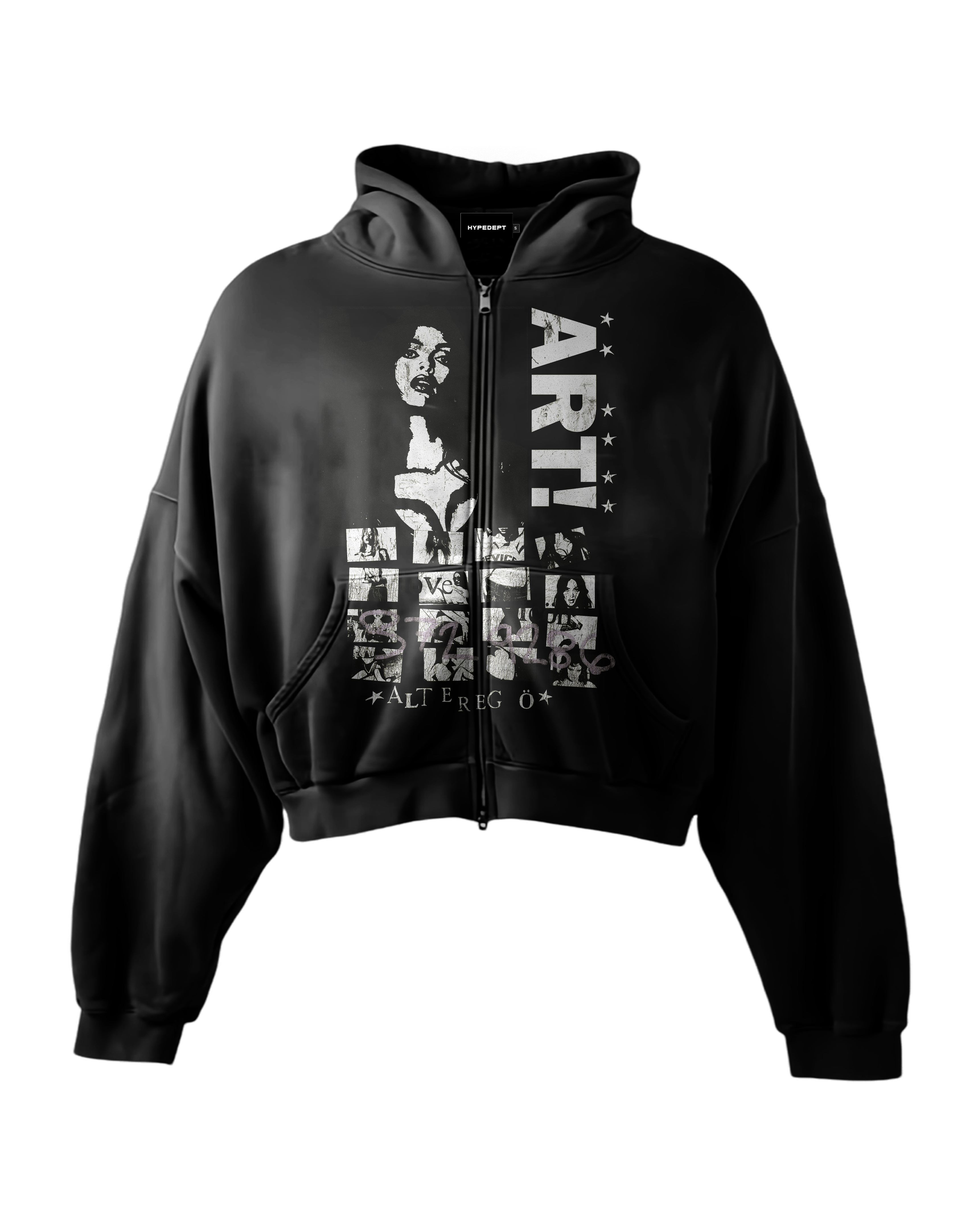 'ART!' HEAVYWEIGHT BOXY ZIPUP HOODIE
