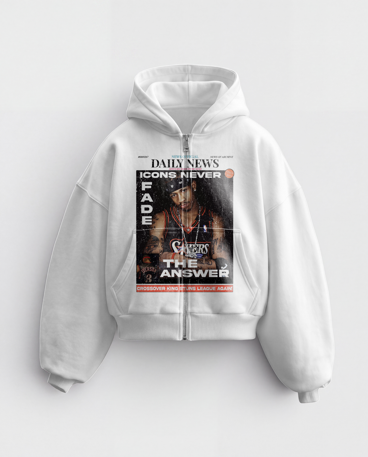 'THE ANSWER II' HEAVYWEIGHT BOXY ZIPUP HOODIE