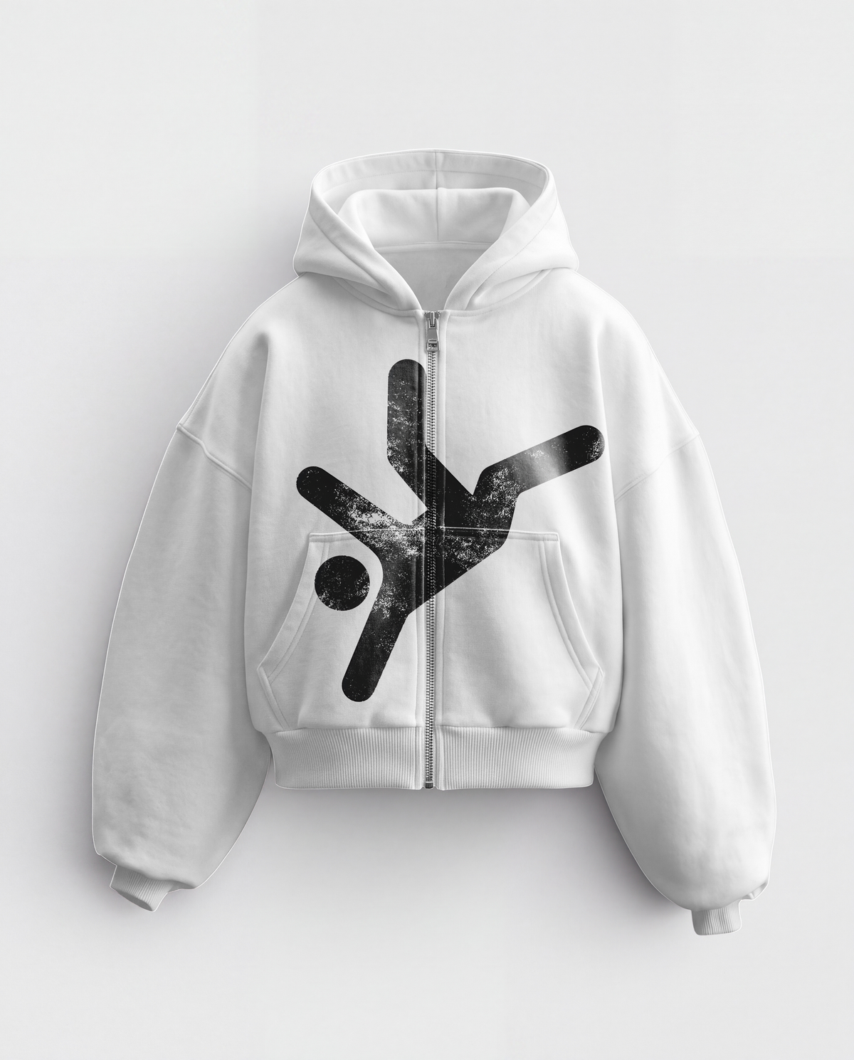 'FALLING' HEAVYWEIGHT BOXY ZIPUP HOODIE