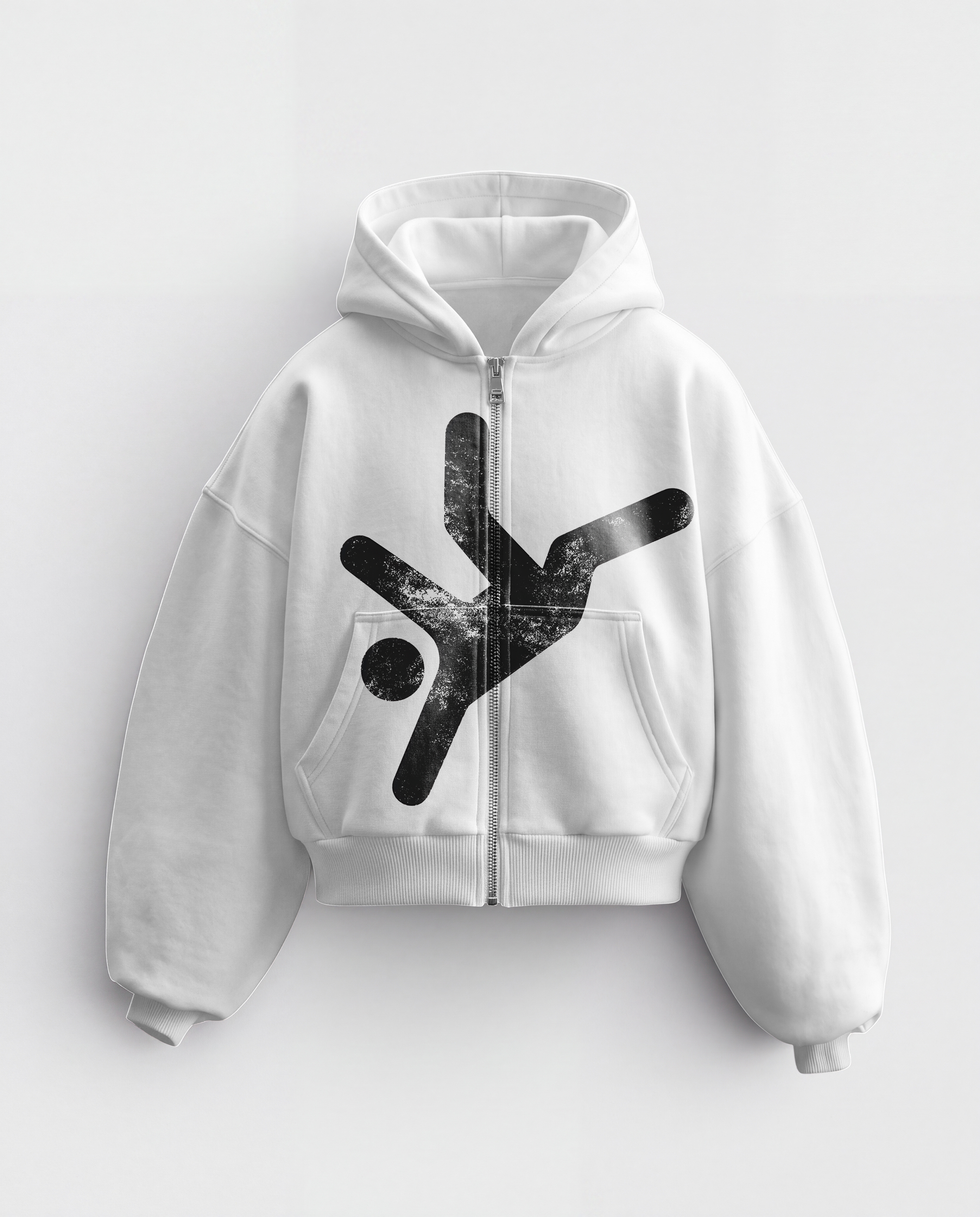 'FALLING' HEAVYWEIGHT BOXY ZIPUP HOODIE