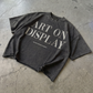 "ART ON DISPLAY" RHINESTONE DISTRESSTED TEE