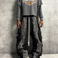 ARCHIVE HUNTER CARGO STRIPE SWEATPANTS CAMO - BLACK