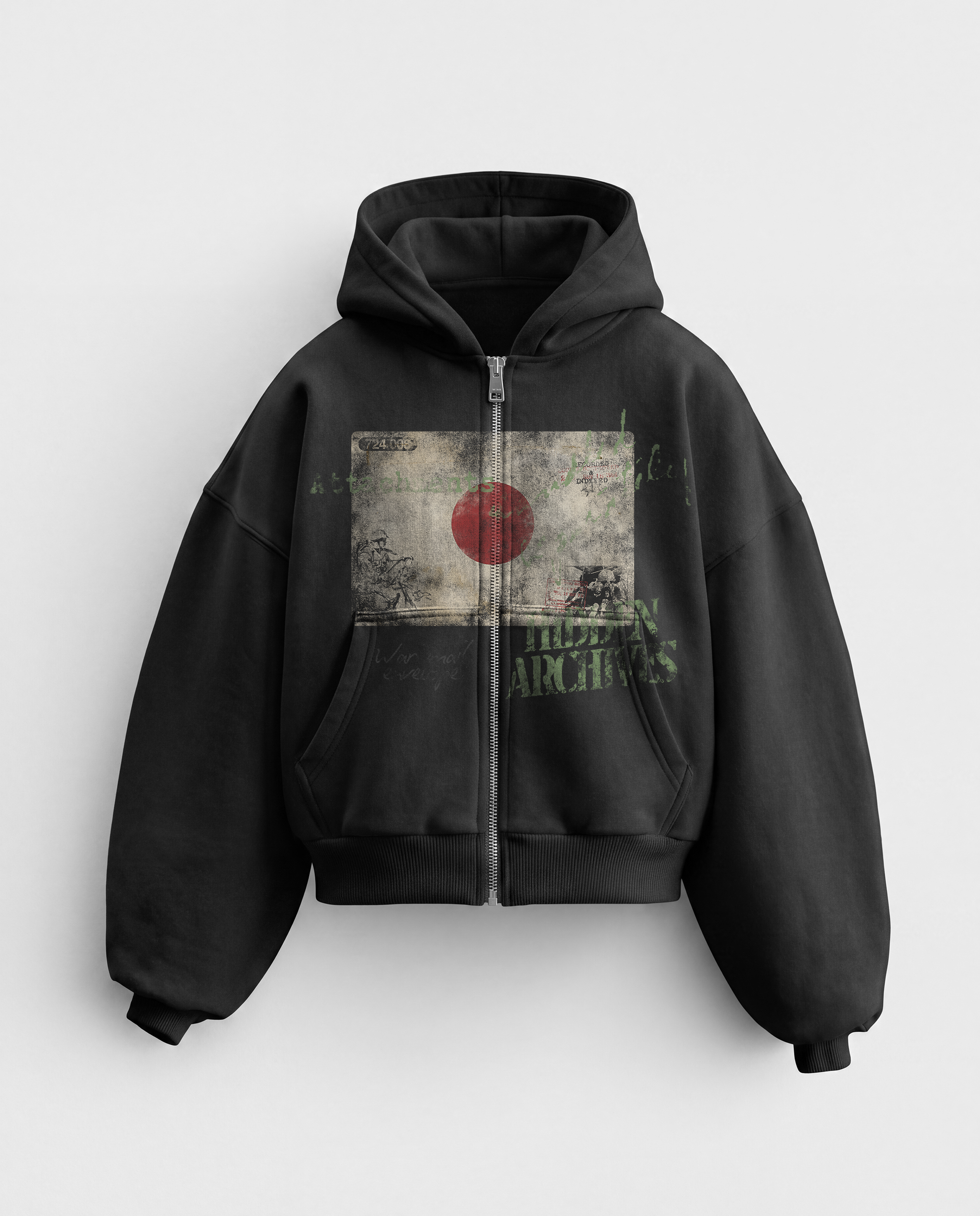 'JAPAN' HEAVYWEIGHT BOXY ZIPUP HOODIE