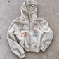 'STAMPS II' HEAVYWEIGHT BOXY ZIPUP HOODIE — White — additional product view