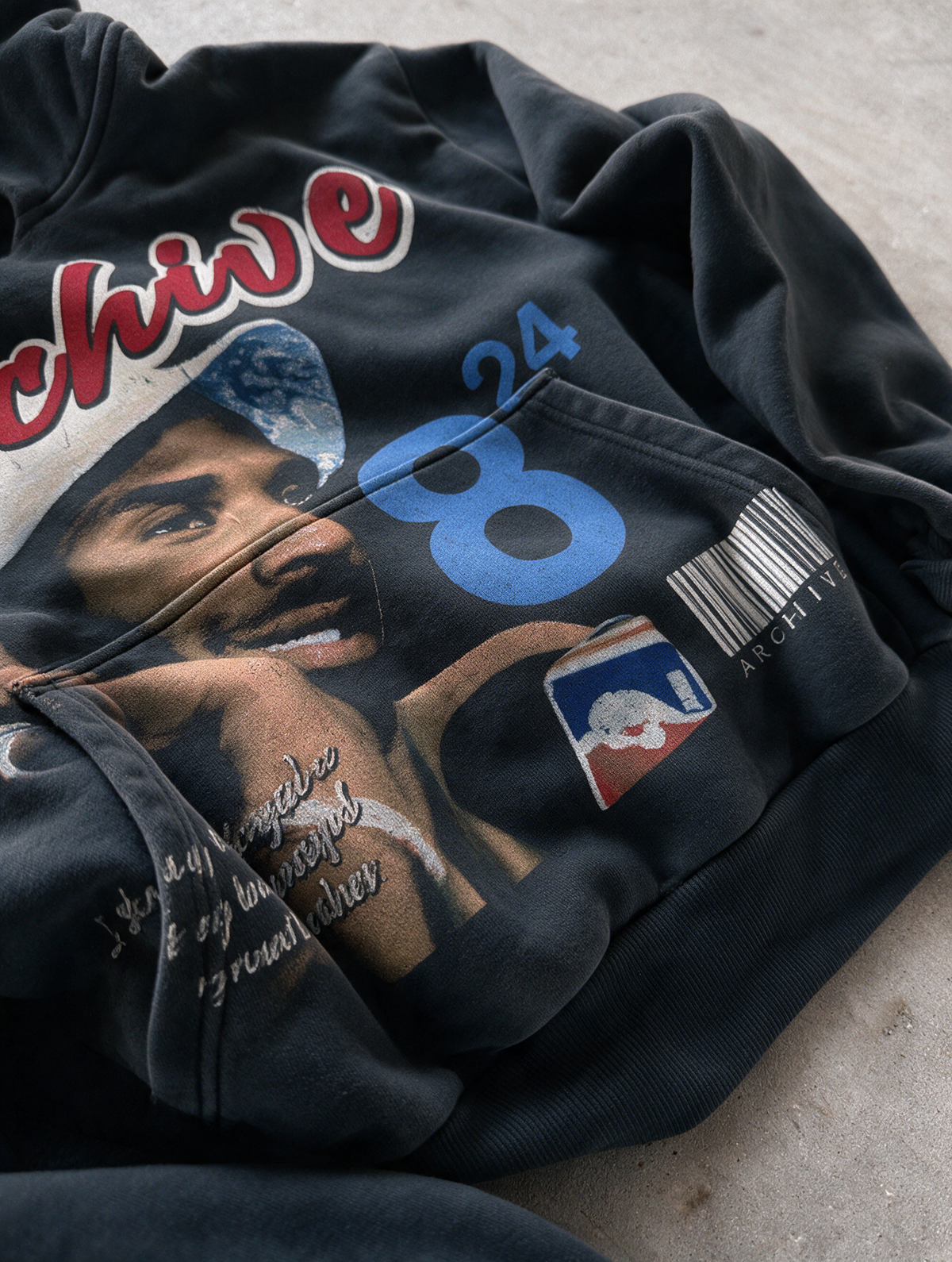 'MAMBA ARCHIVE' 500G HEAVYWEIGHT HOODIE — Black — additional product view