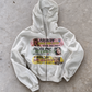 'HOTLINE' HEAVYWEIGHT BOXY ZIPUP HOODIE — White — additional product view