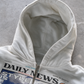 'ROCKY' HEAVYWEIGHT BOXY ZIPUP HOODIE — White — additional product view