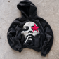 'LOST STAR' 500G HEAVYWEIGHT HOODIE — Red — additional product view