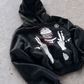 'TARGET' 500G HEAVYWEIGHT HOODIE — Black — additional product view