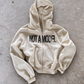 'NOT A MODEL' HEAVYWEIGHT BOXY ZIPUP HOODIE — Tan — additional product view