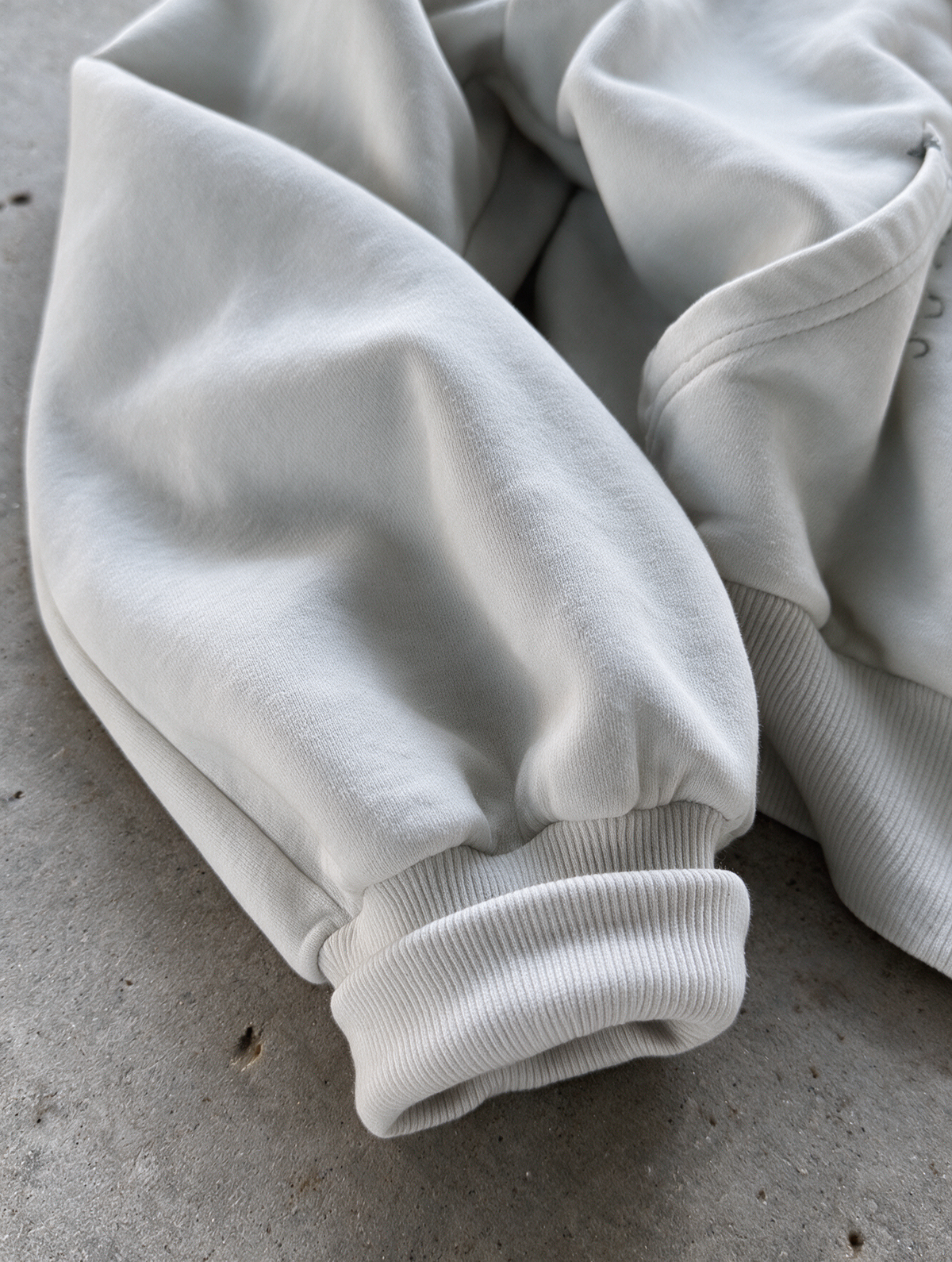 'JULY1974' HEAVYWEIGHT BOXY ZIPUP HOODIE — White — additional product view