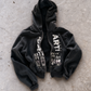 'ART!' HEAVYWEIGHT BOXY ZIPUP HOODIE — Black — additional product view