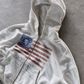 'CLASSIFIED' HEAVYWEIGHT BOXY ZIPUP HOODIE — White — additional product view