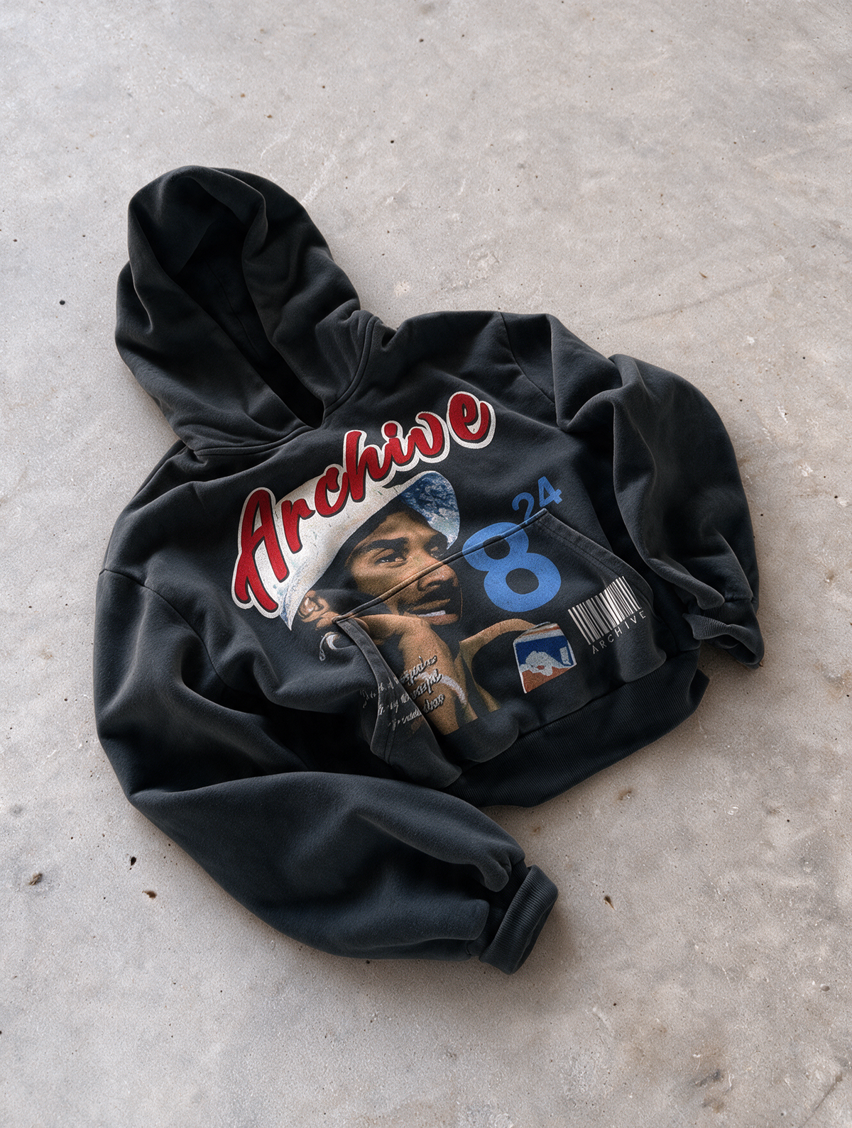 'MAMBA ARCHIVE' 500G HEAVYWEIGHT HOODIE — Black — additional product view