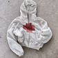 'JULY1974' HEAVYWEIGHT BOXY ZIPUP HOODIE — White — additional product view